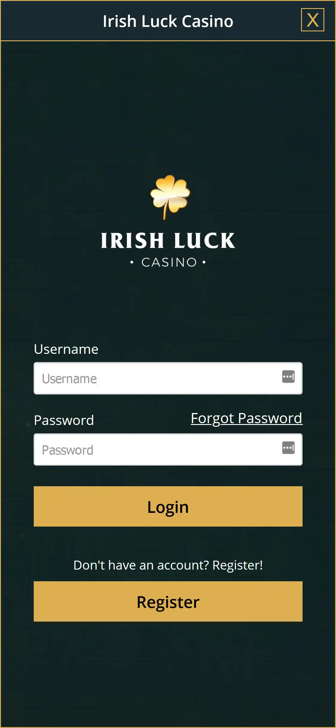 IrishLuck Casino Mobile Login Review