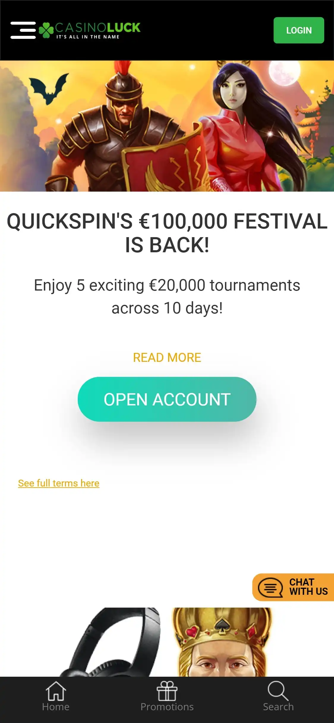 CasinoLuck Mobile Login Review