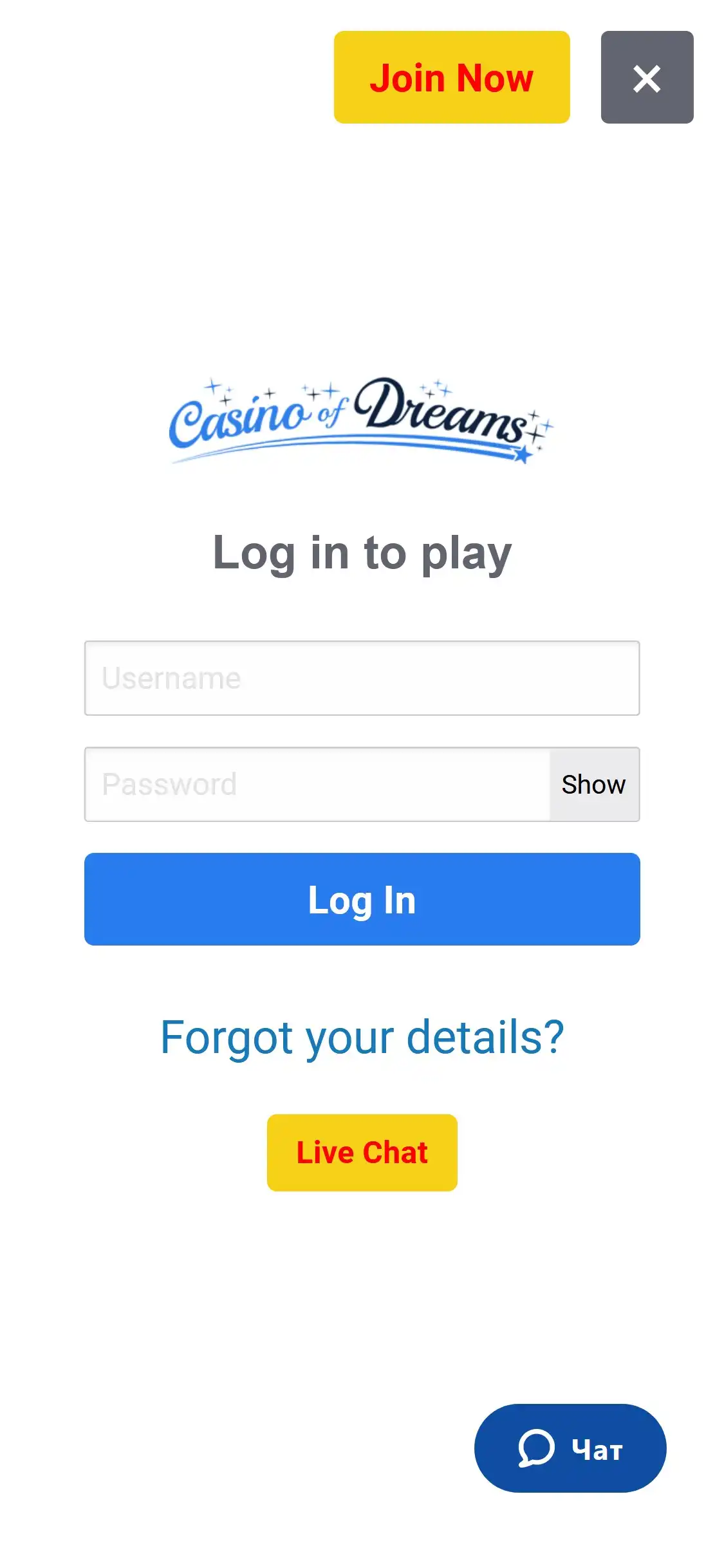 Casino of Dreams Mobile Login Review