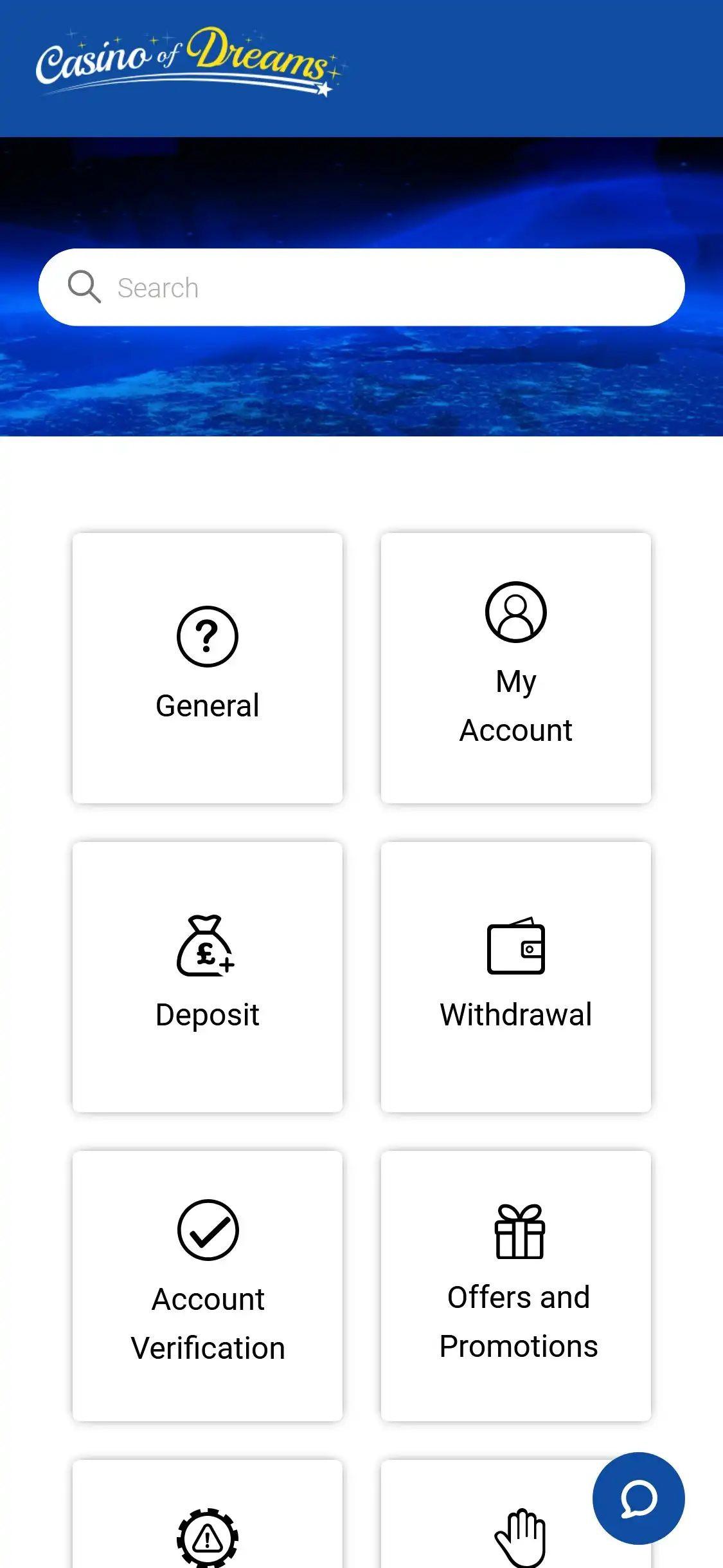 Casino of Dreams Mobile Support Review