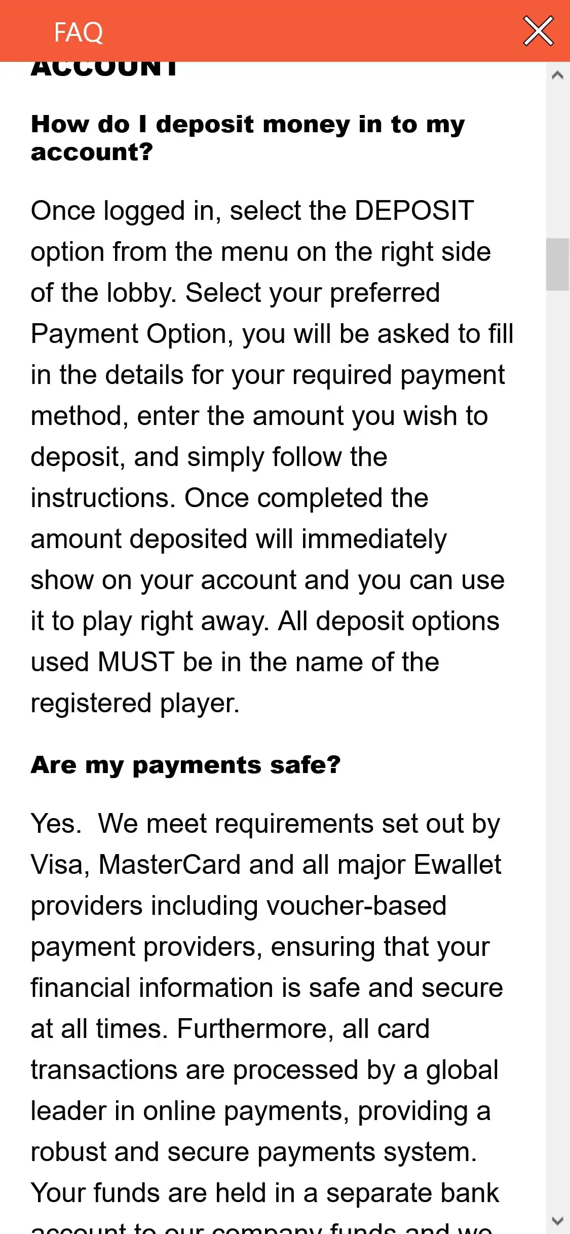 Casinoroo Mobile Payment Methods Review