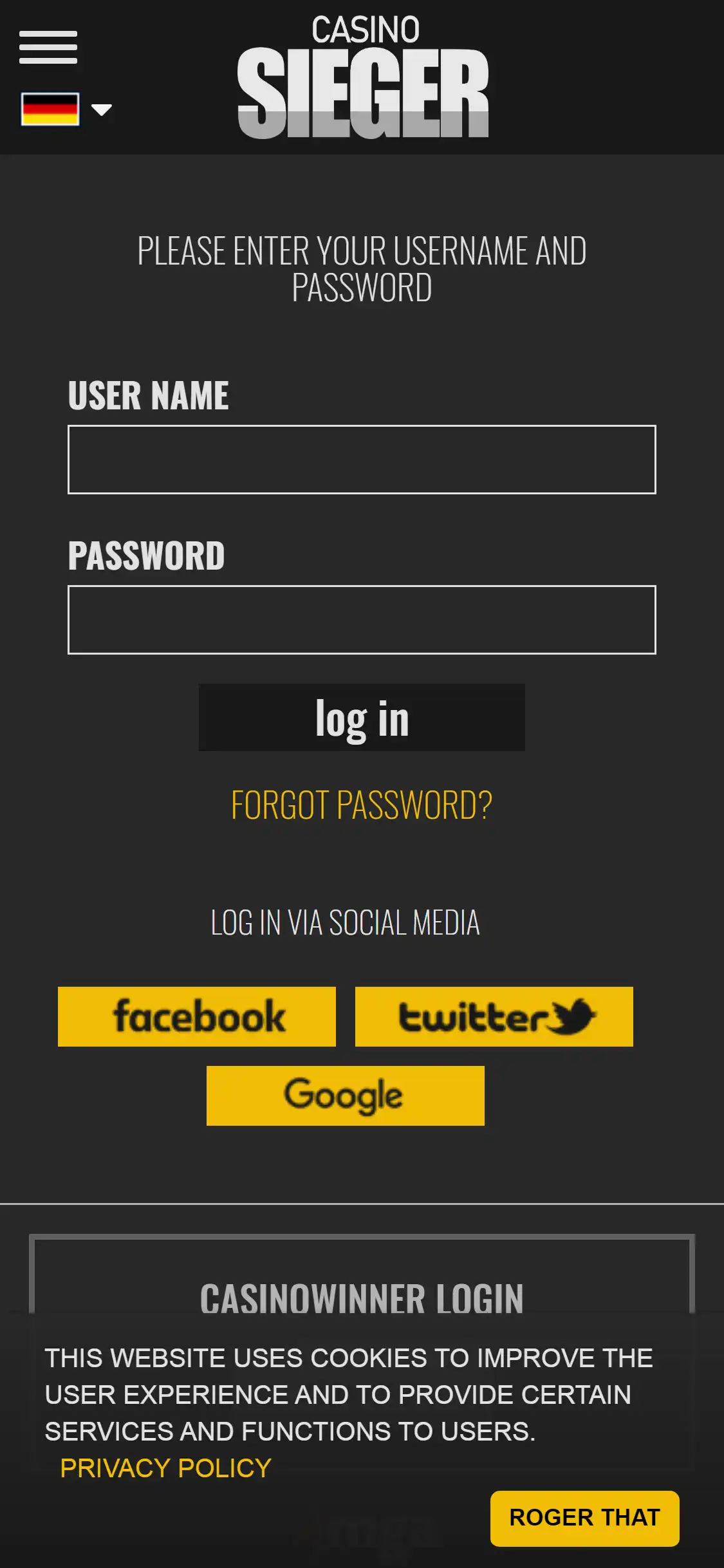 CasinoSieger Mobile Login Review