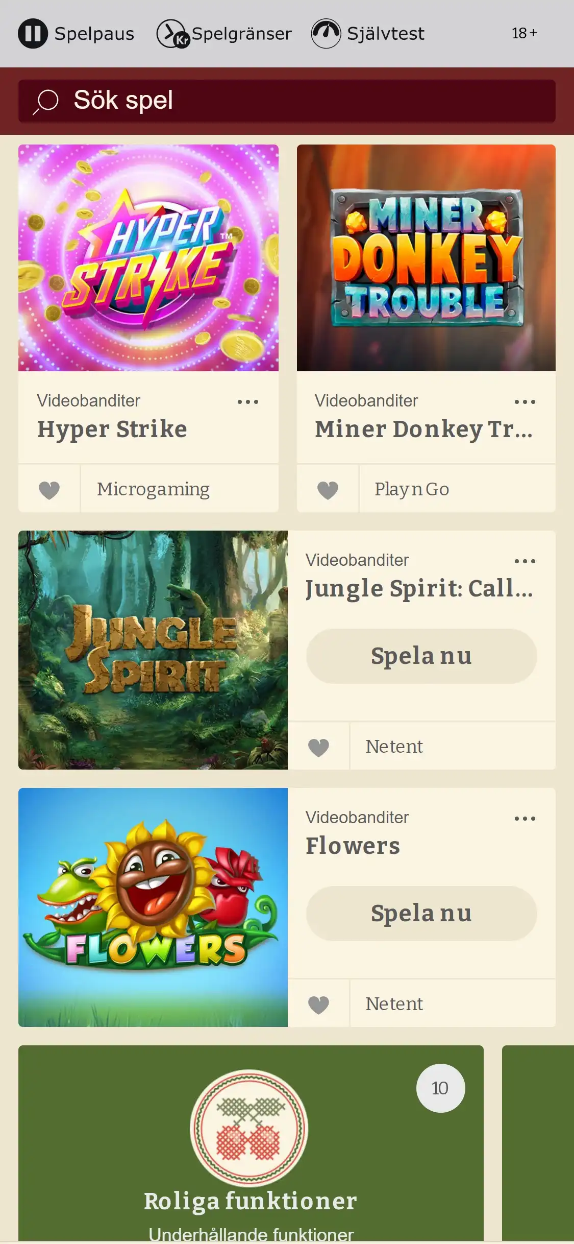 Casinostugan Mobile Games Review