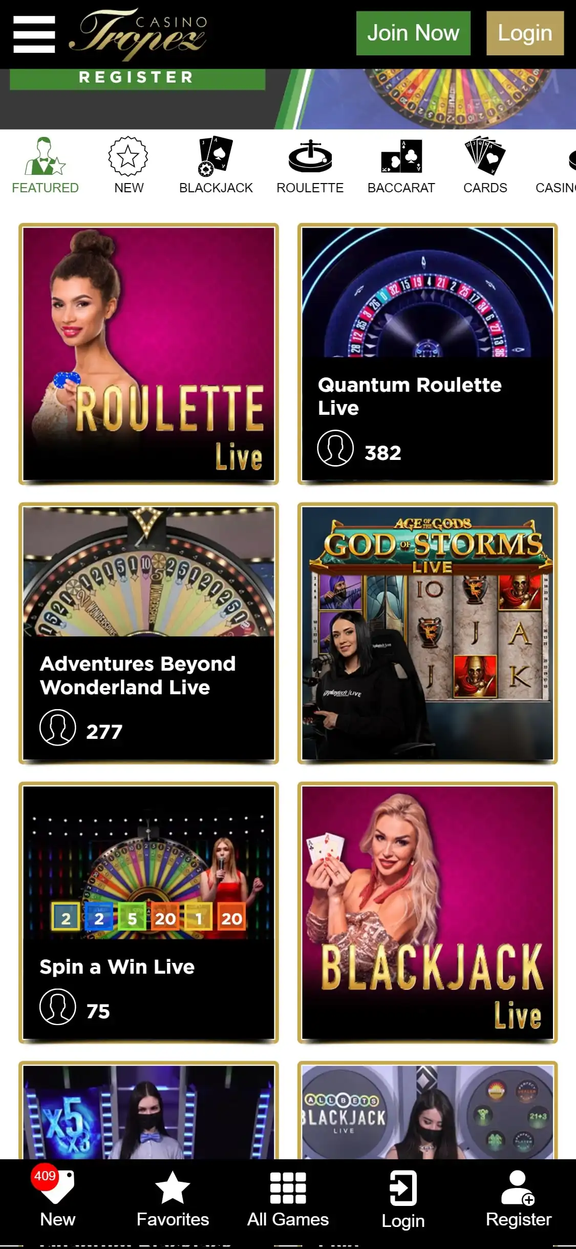Casino Tropez Mobile Live Dealer Games Review