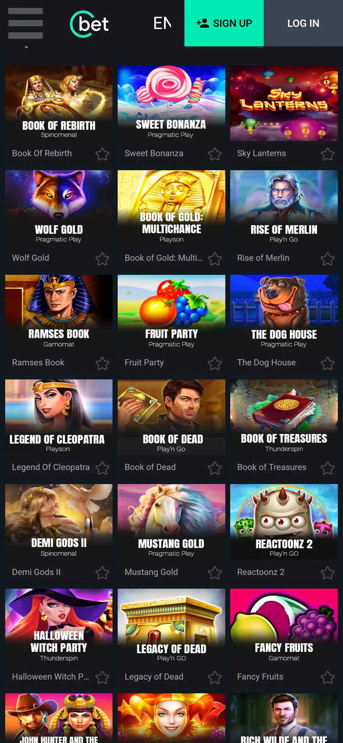 Cbet Casino Mobile Games Review