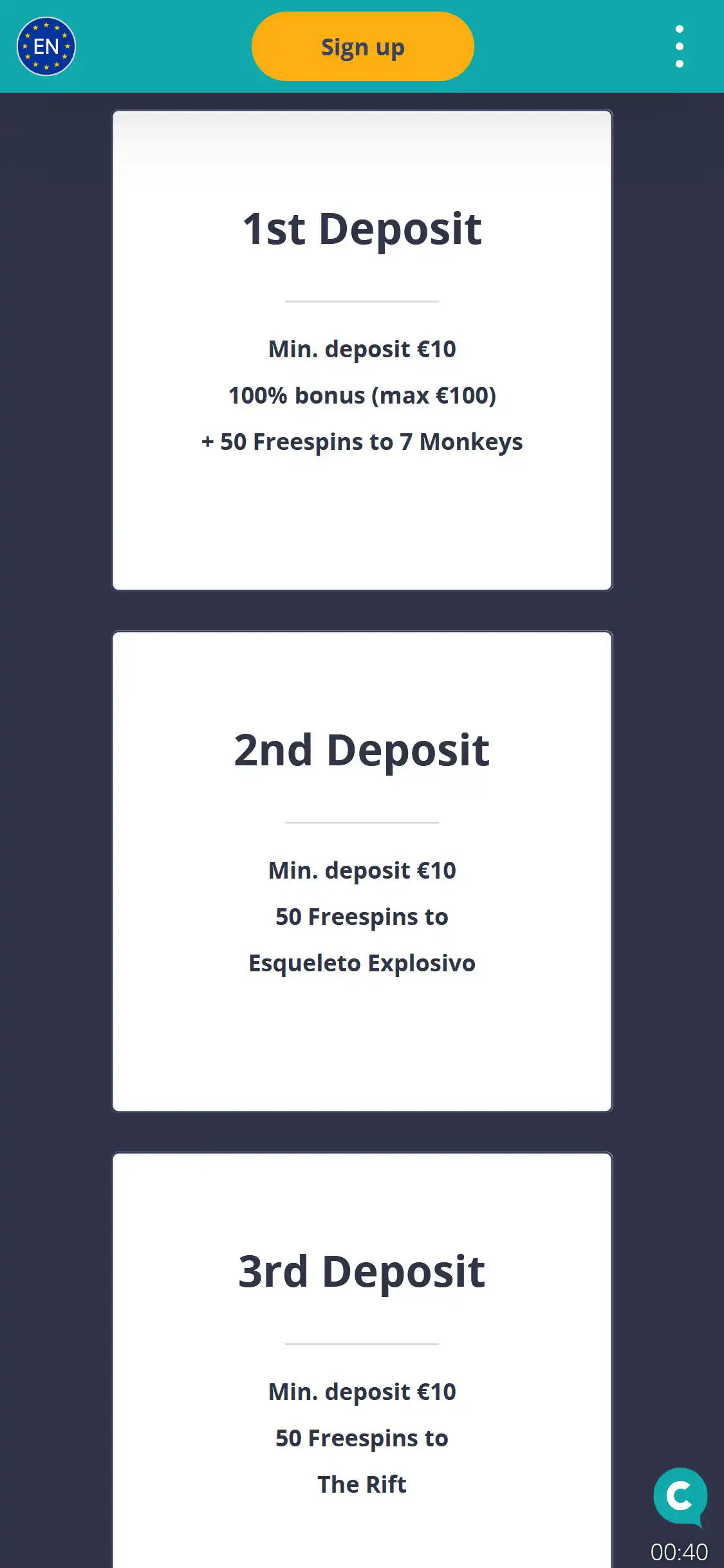 Chanz Casino Mobile Payment Methods Review