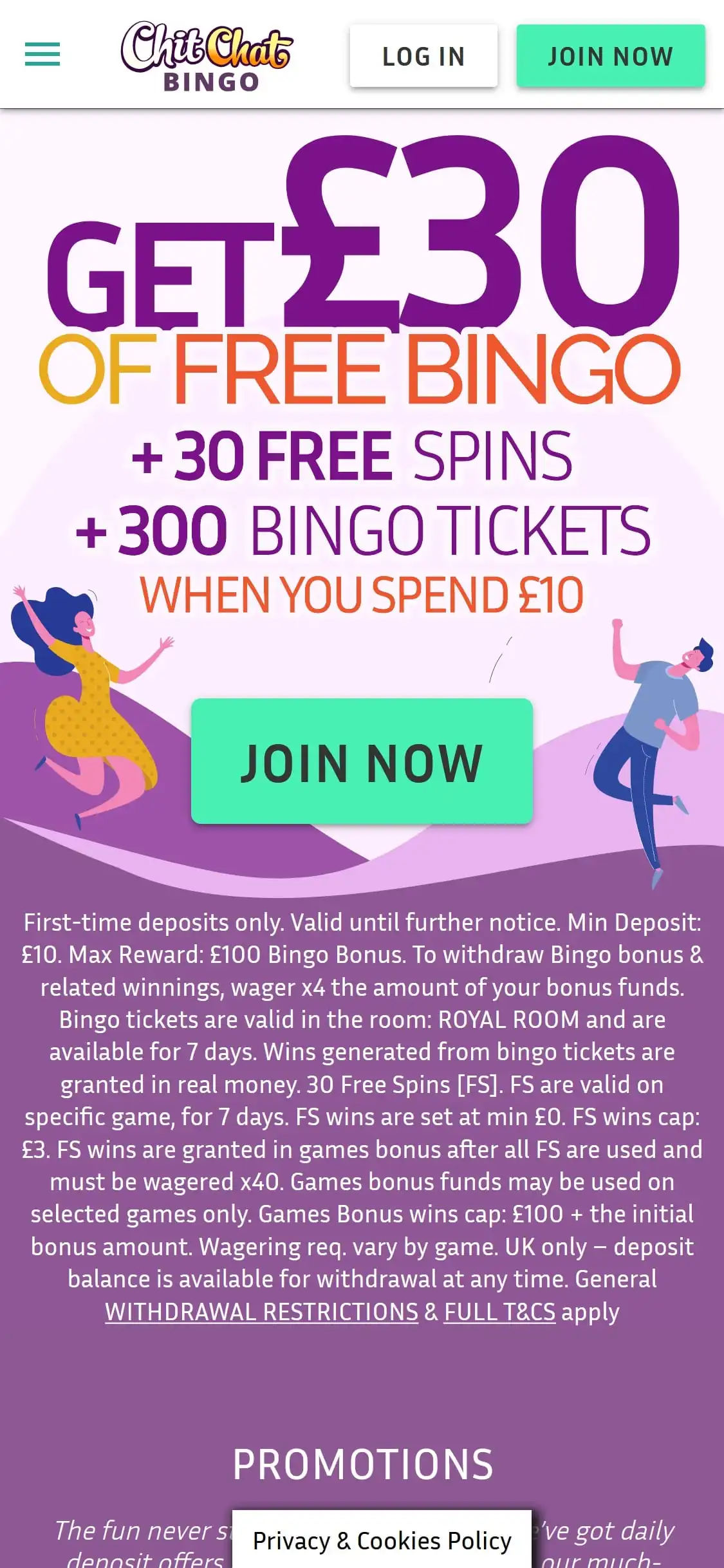 ChitChat Bingo Casino Mobile Review