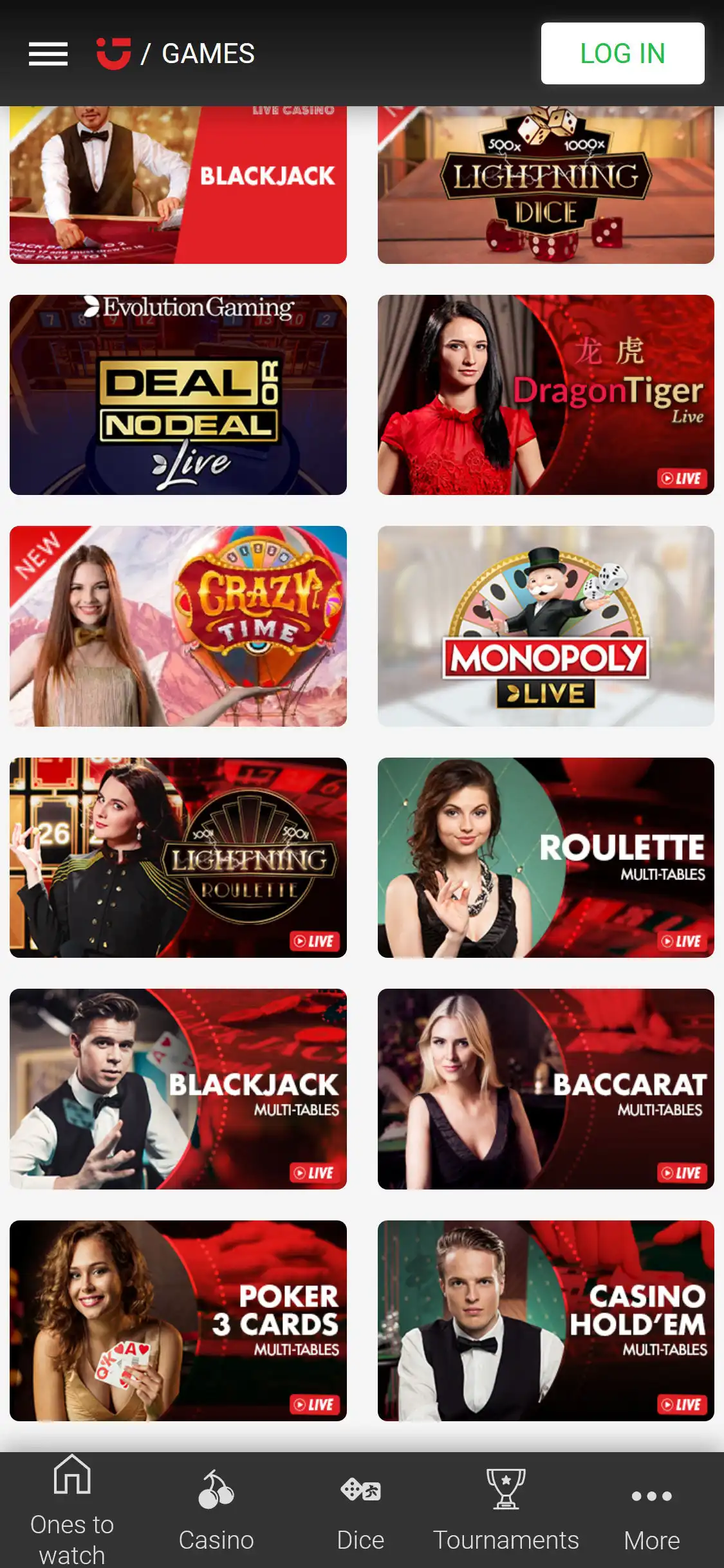 Circus Casino Mobile Live Dealer Games Review
