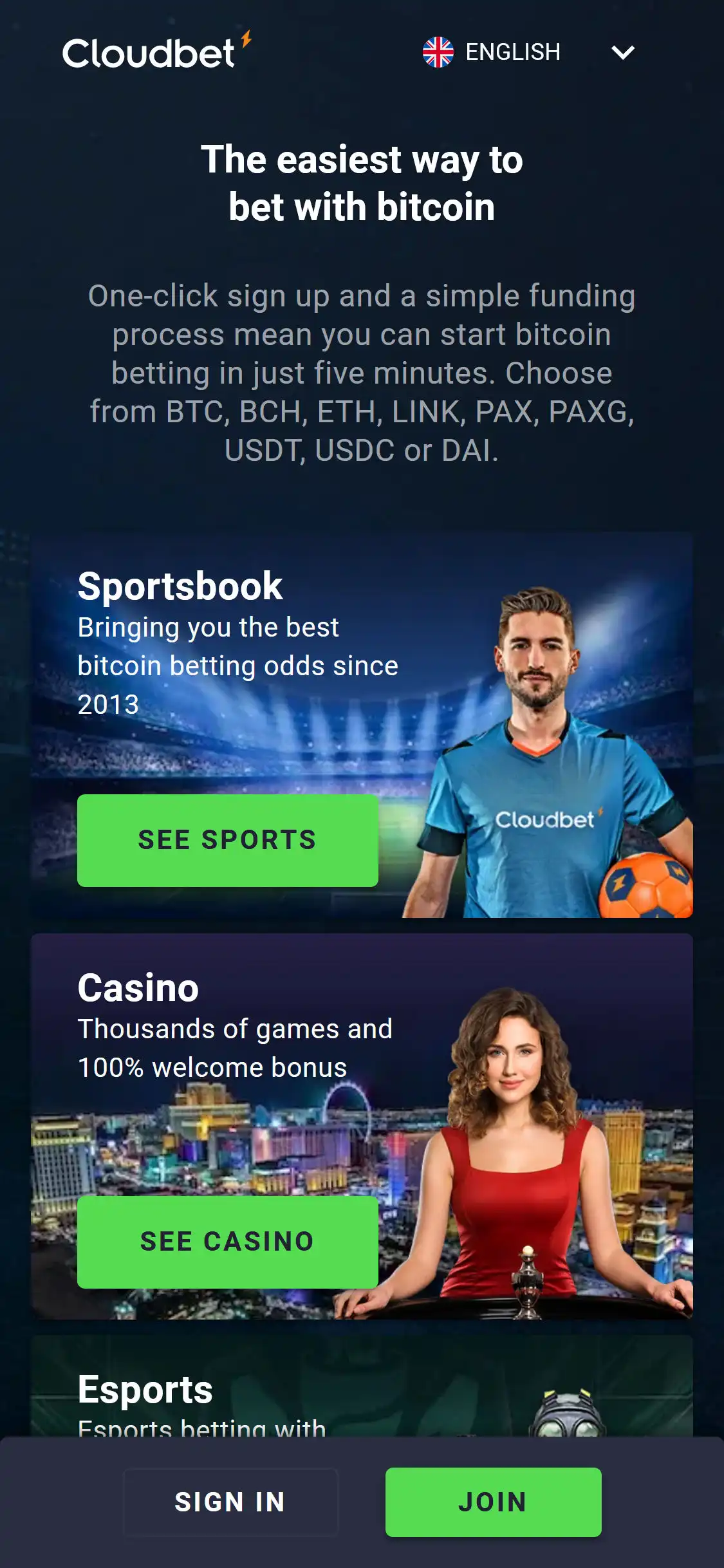Cloudbet Casino Mobile Review