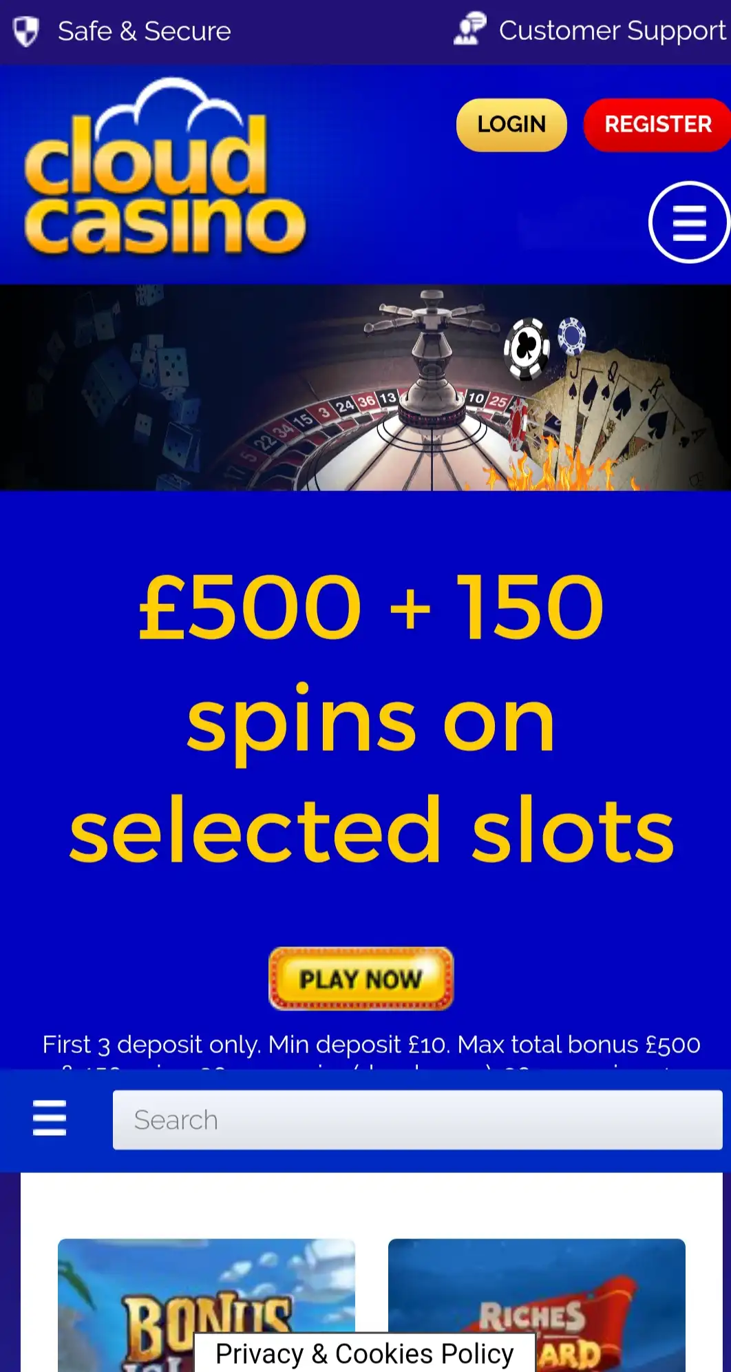 CloudCasino Mobile Login Review