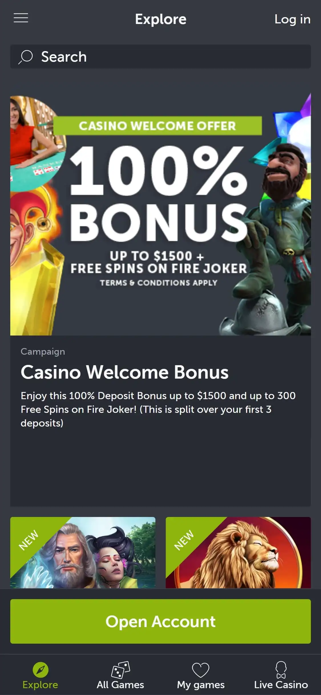 ComeOn Casino Mobile Review