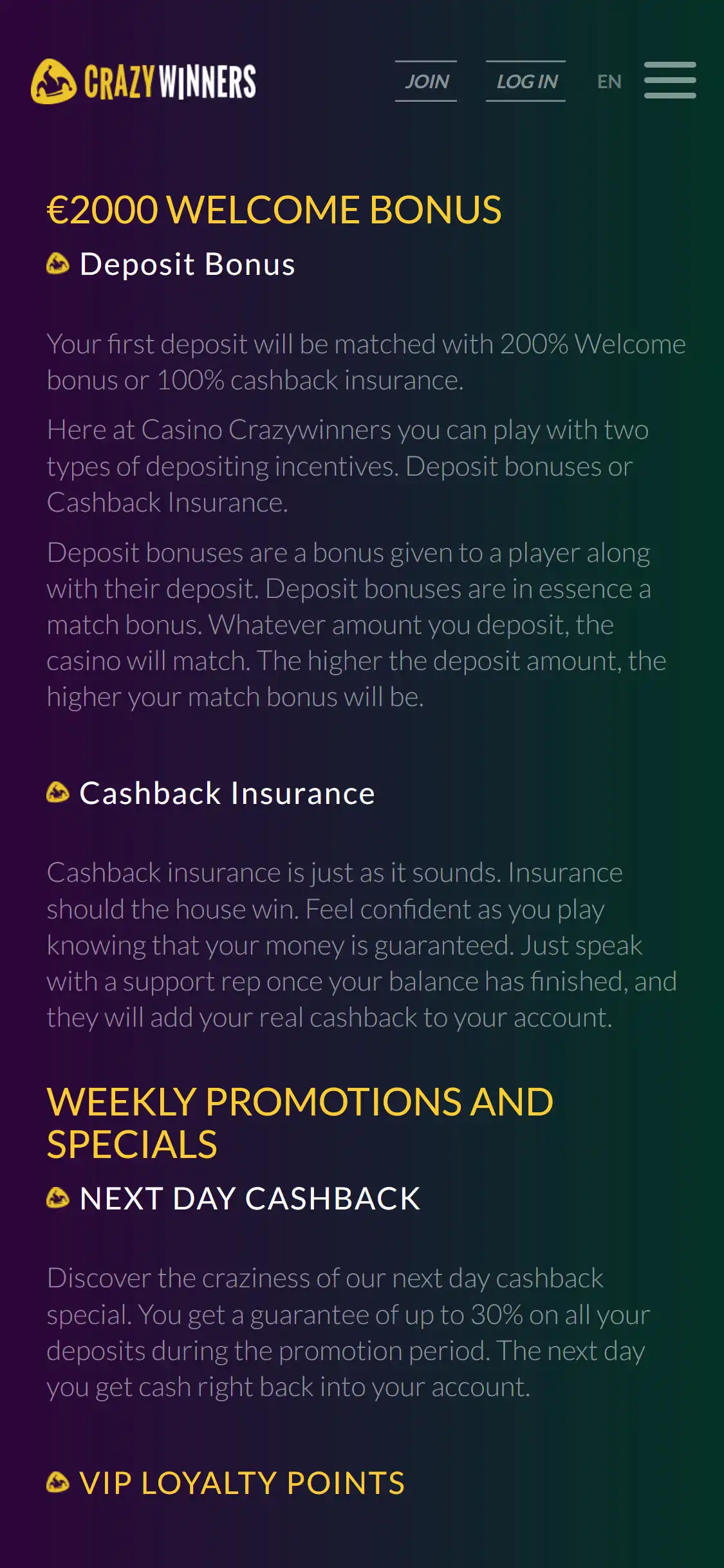 CrazyWinners Casino Mobile No Deposit Bonus Review