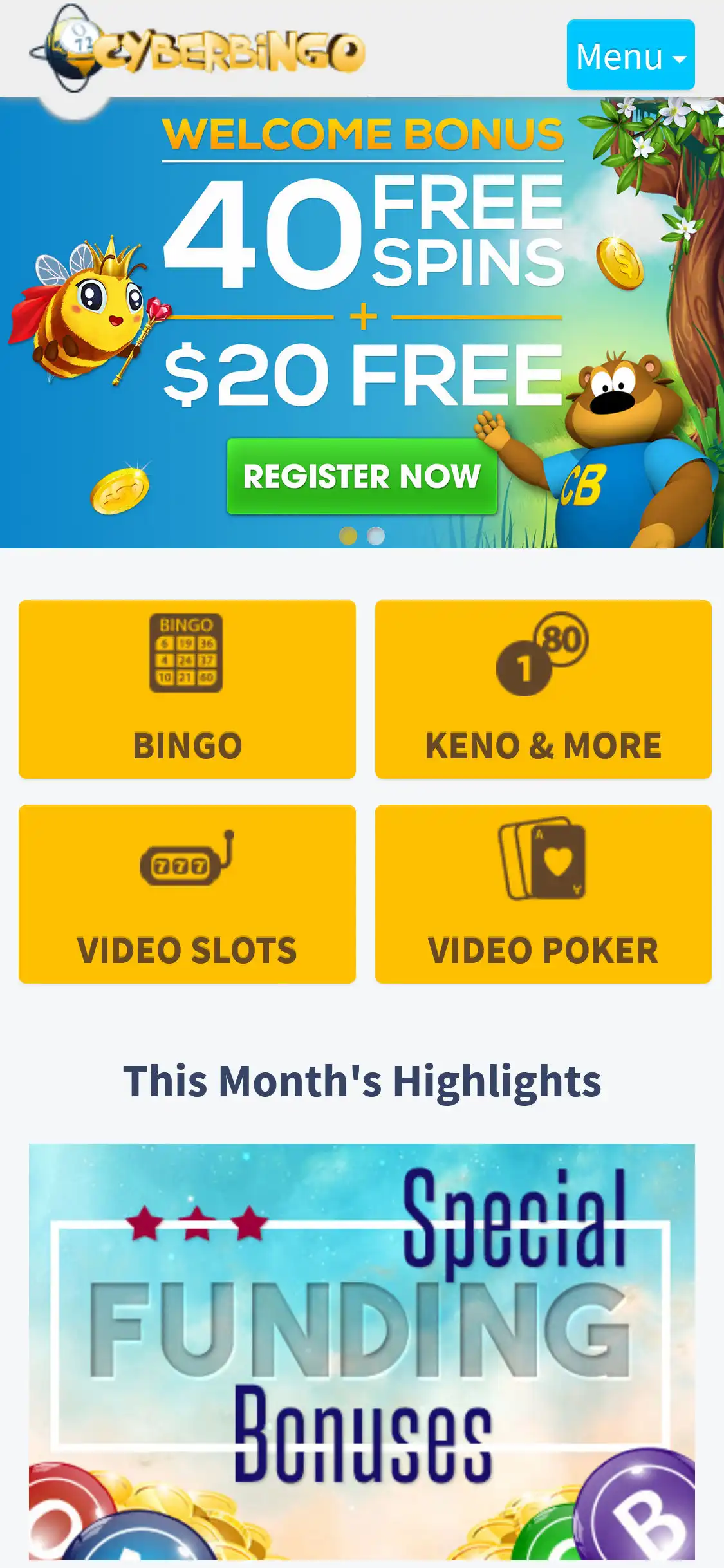 CyberBingo Casino Mobile Review