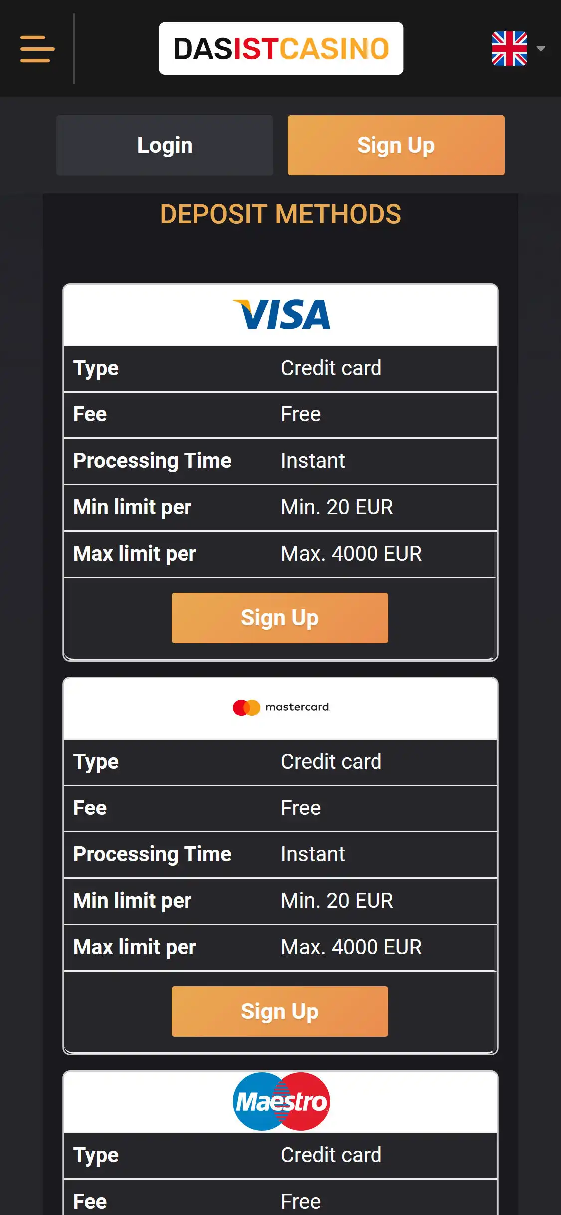 Das ist Casino Mobile Payment Methods Review
