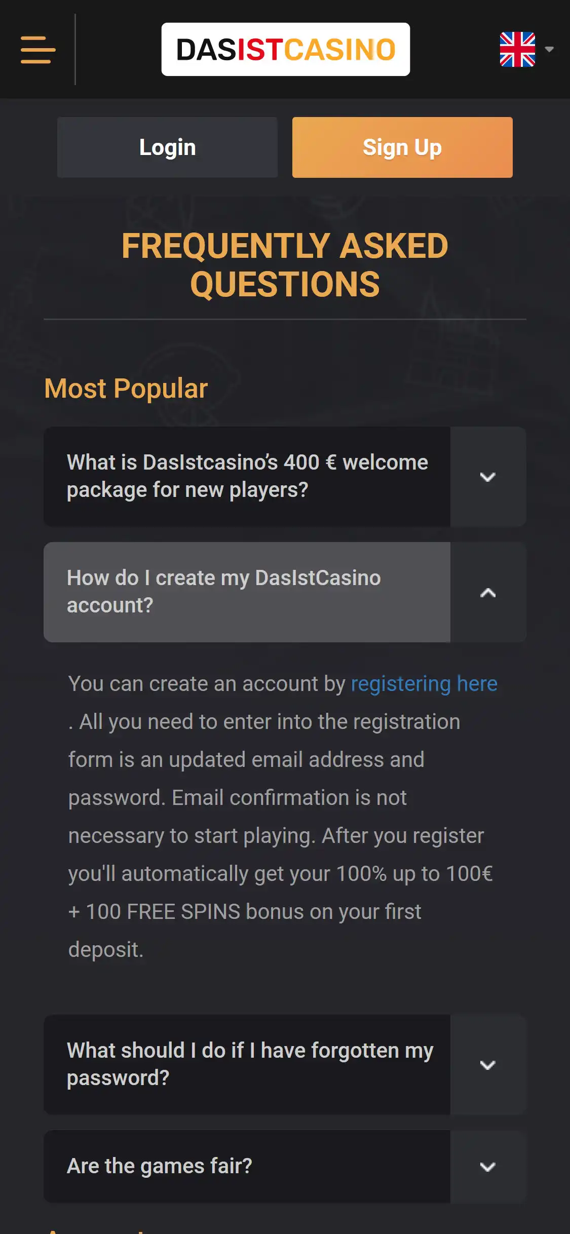 Das ist Casino Mobile Support Review