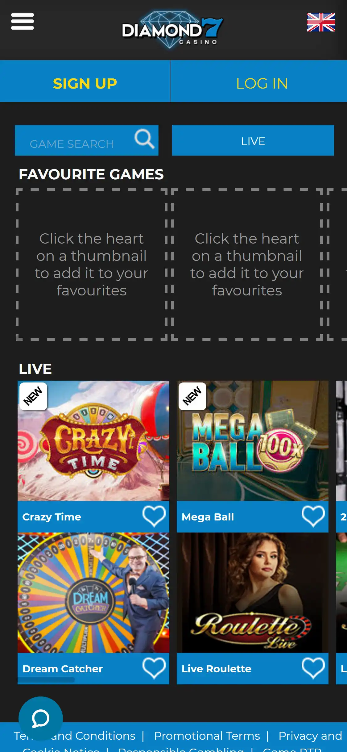 Diamond 7 Casino Mobile Live Dealer Games Review