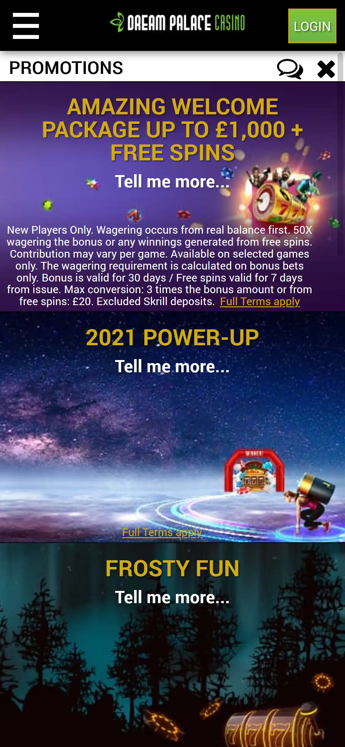 Dream Palace Casino Mobile No Deposit Bonus Review