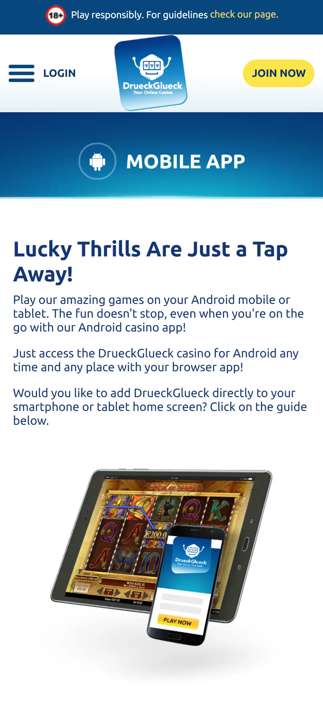 Drueck Glueck Casino Mobile App Review