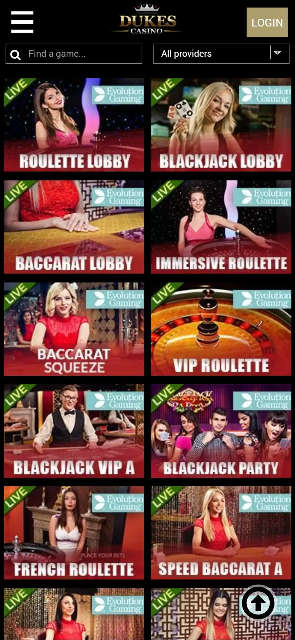 Dukes Casino Mobile Live Dealer Games Review