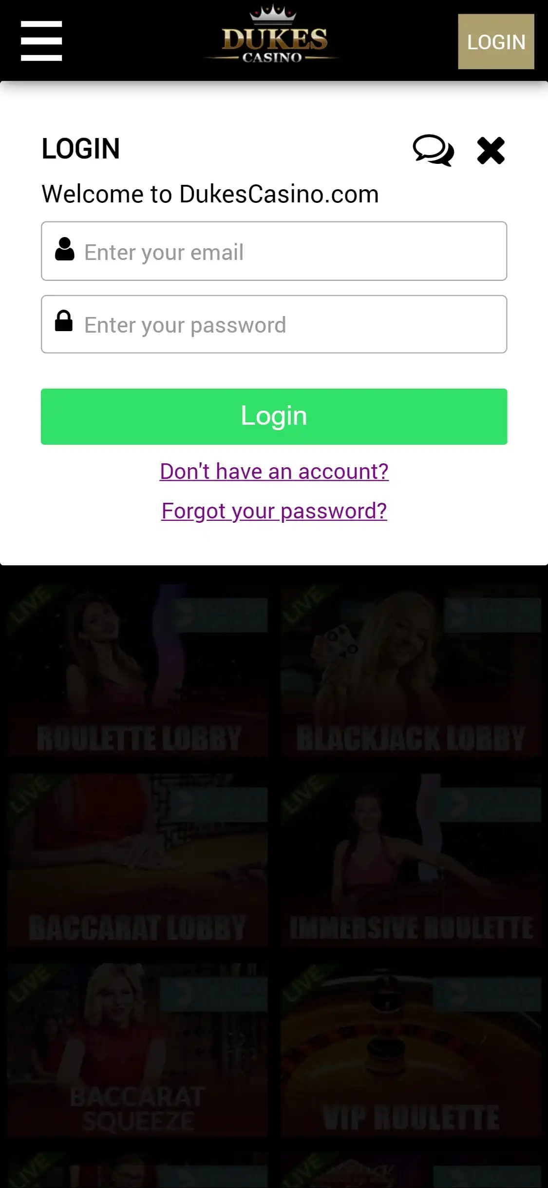 Dukes Casino Mobile Login Review
