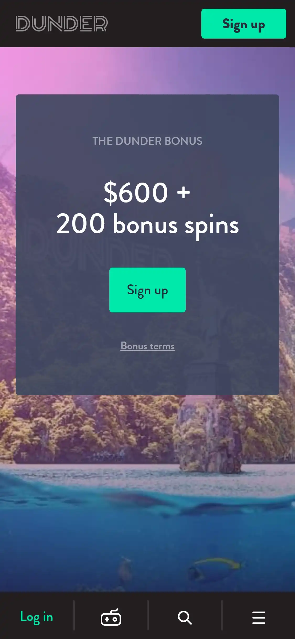 Dunder Casino Mobile Review