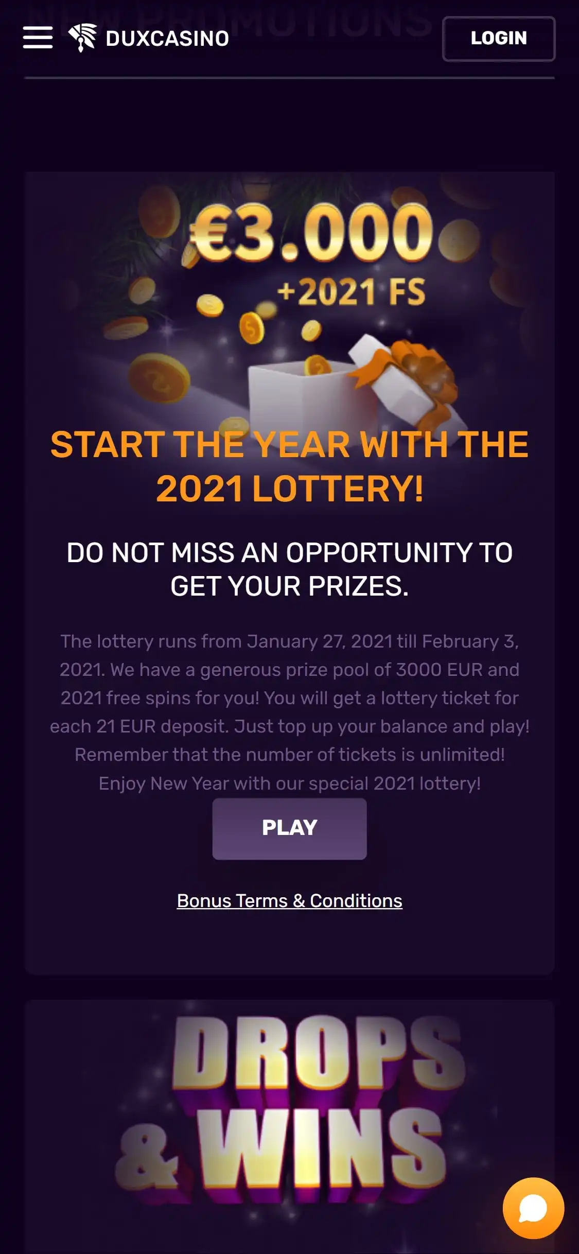 Dux Casino Mobile No Deposit Bonus Review