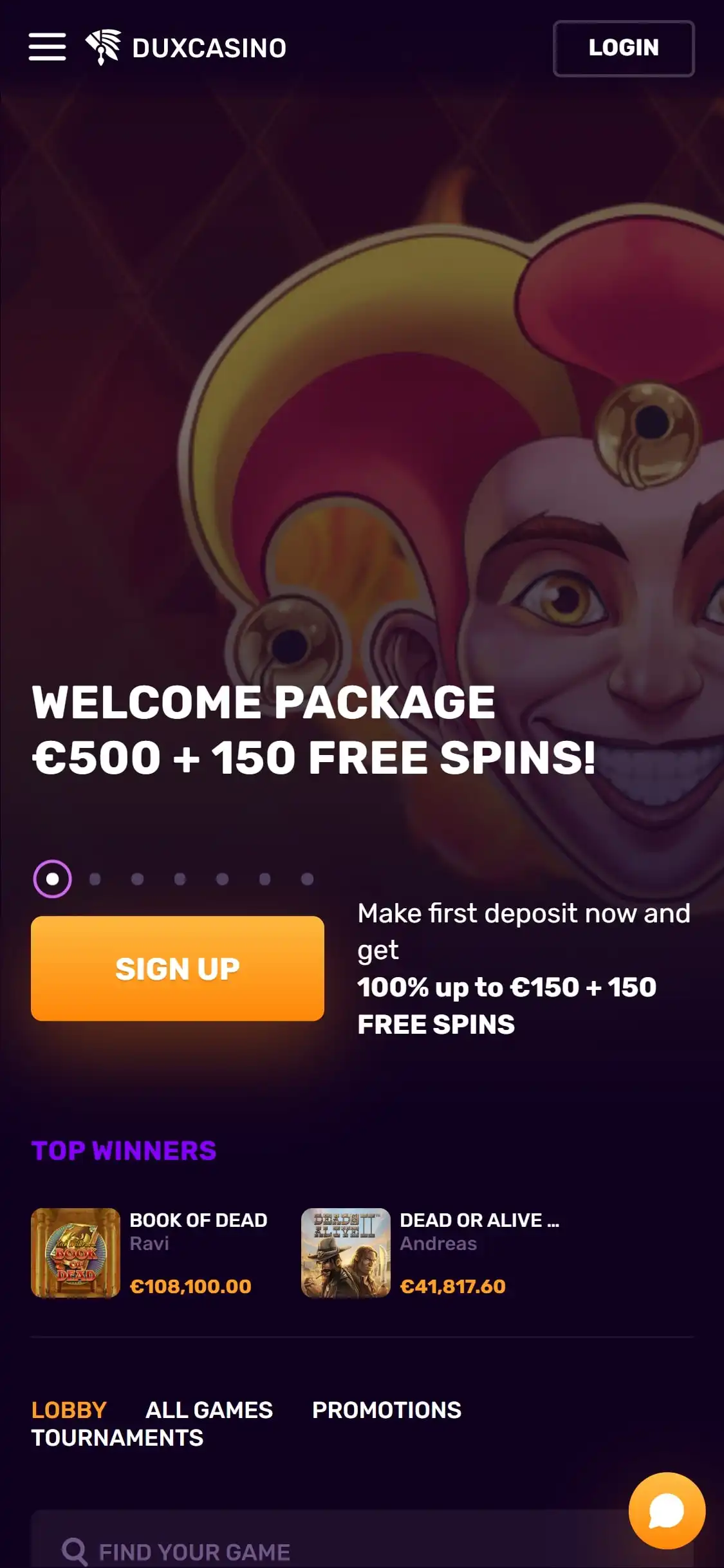Dux Casino Mobile Review