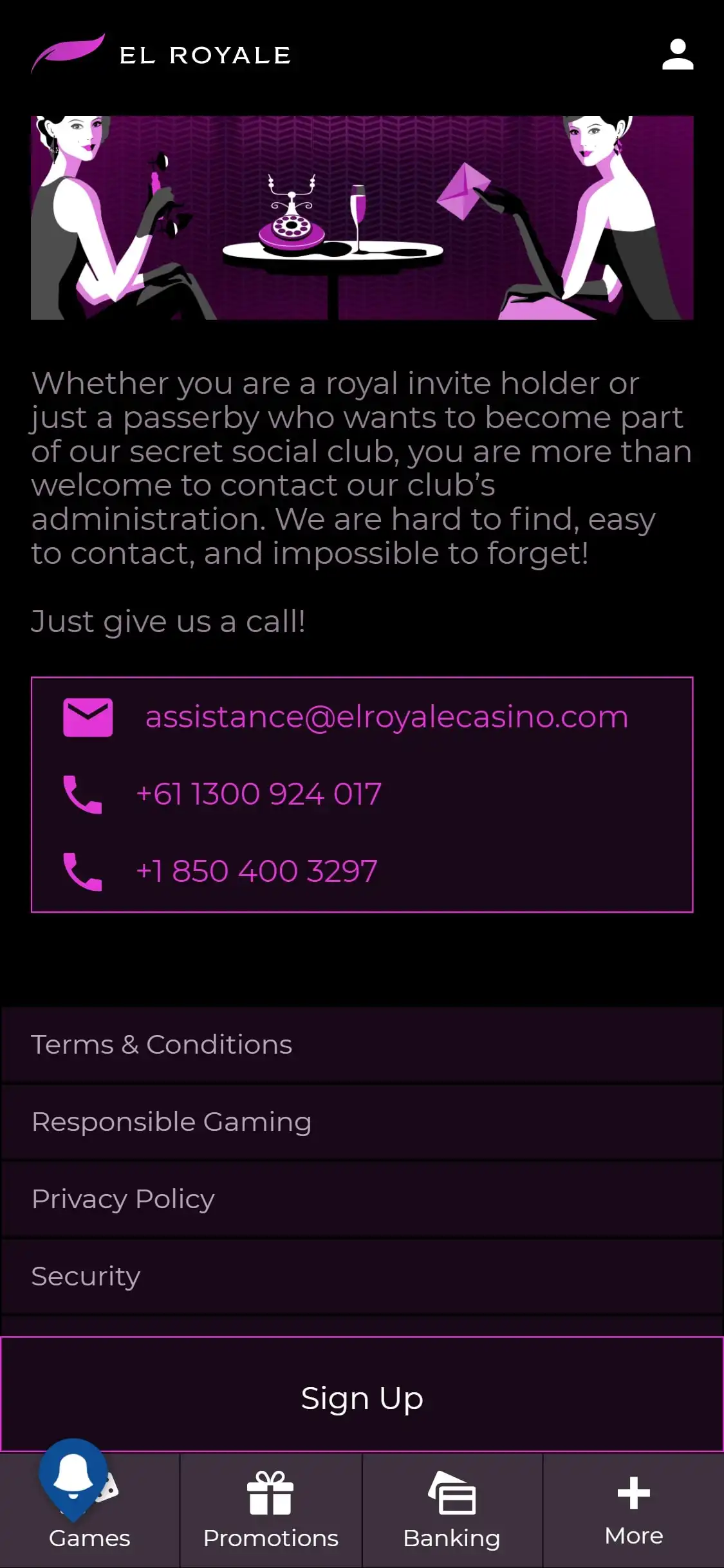El Royale Casino Mobile Support Review