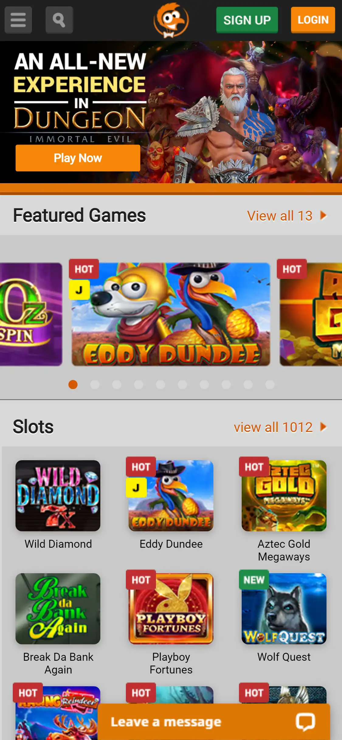 Emu Casino Mobile Games Review