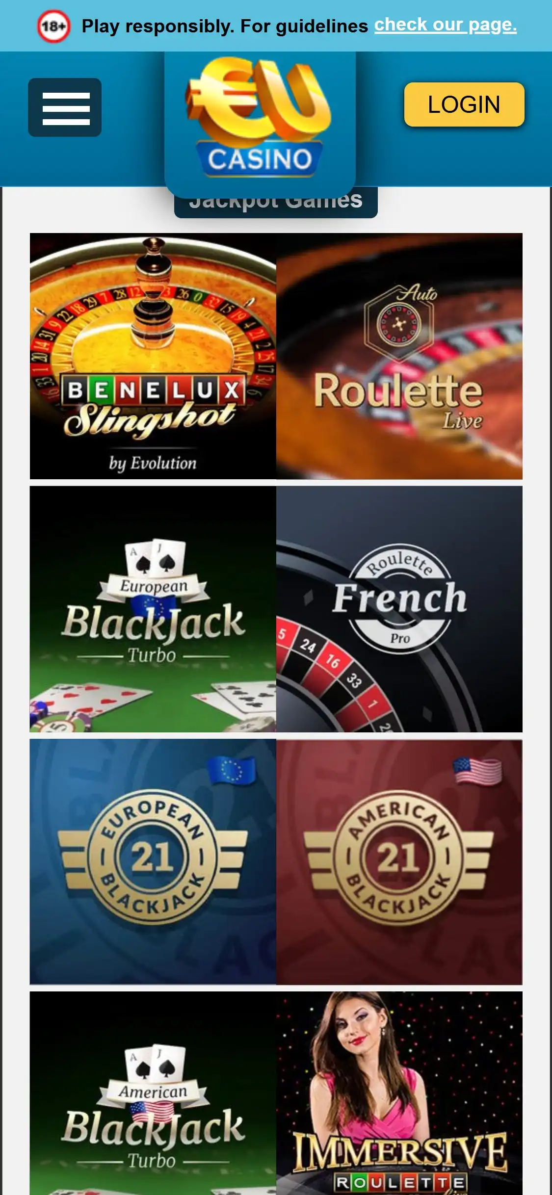 EUCasino Mobile Live Dealer Games Review