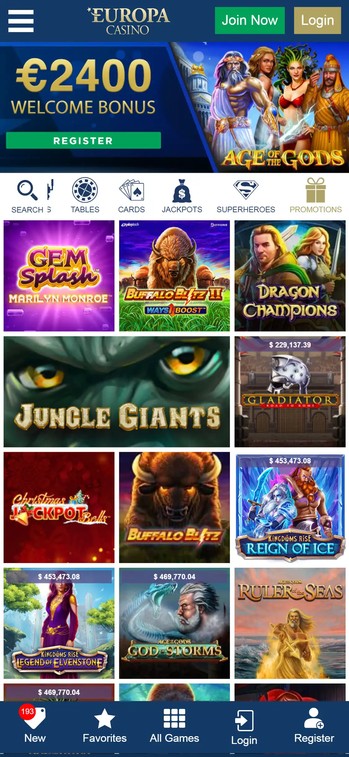 Europa Casino Mobile No Deposit Bonus Review