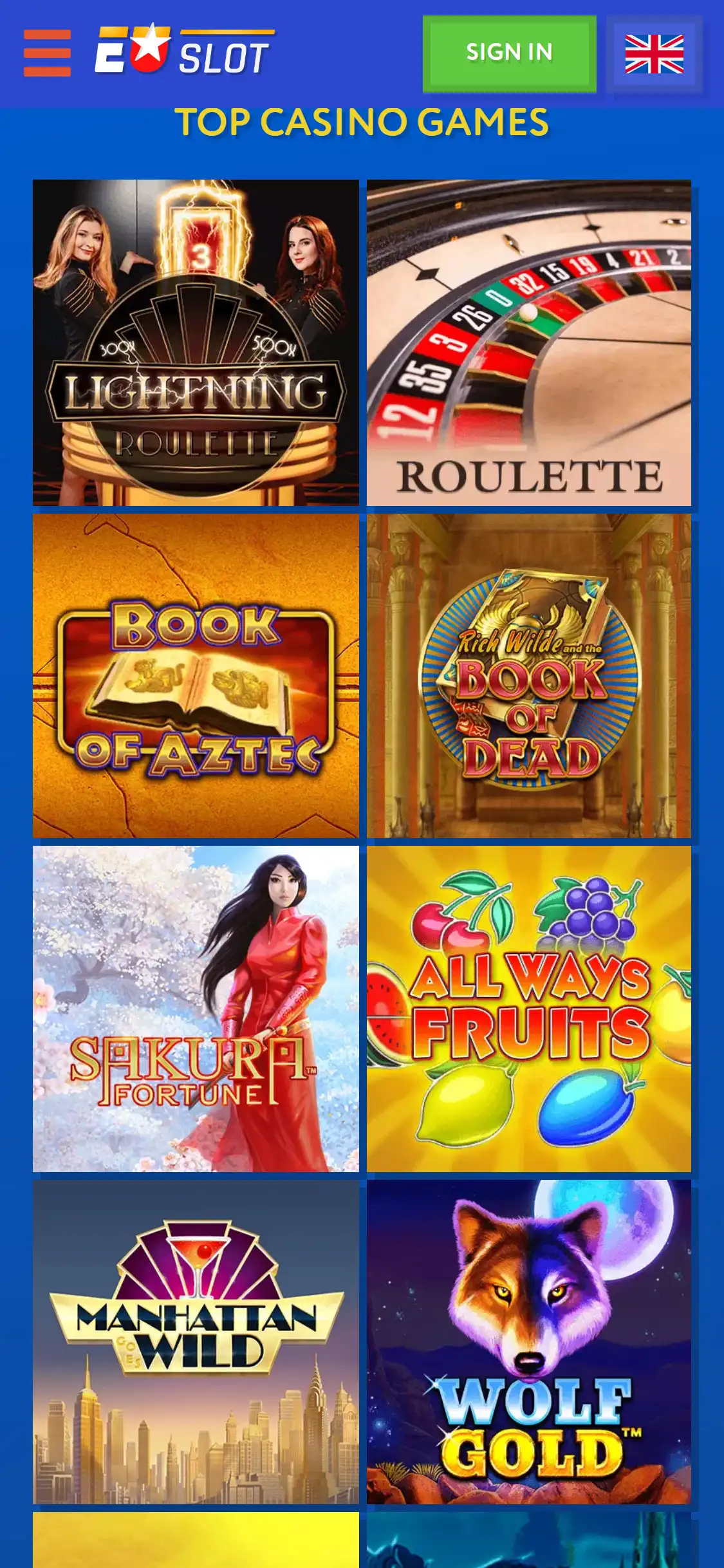 Euslot Casino Mobile Games Review