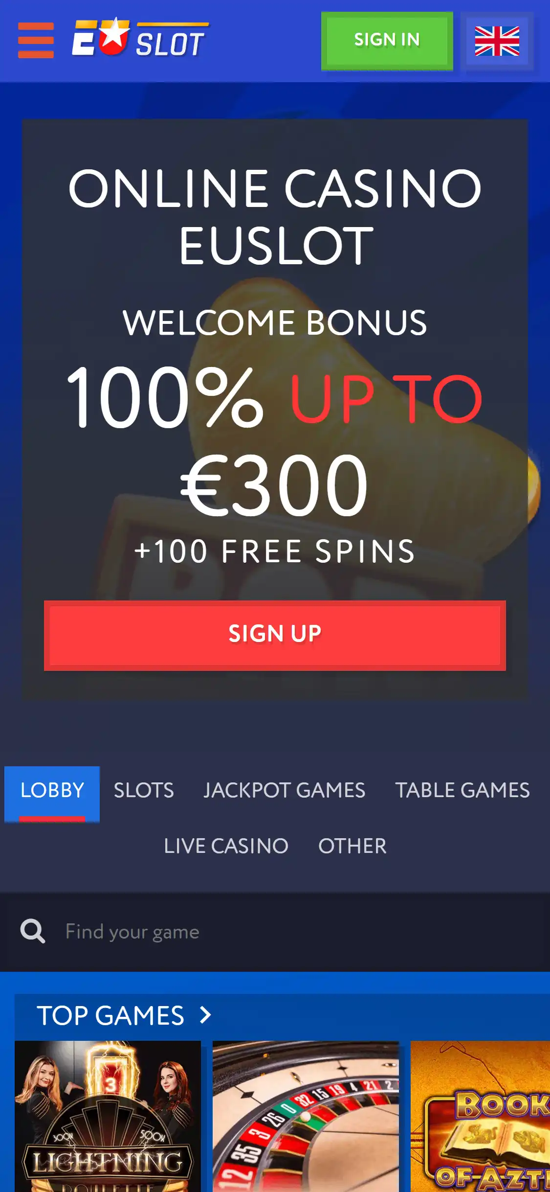 Euslot Casino Mobile Review