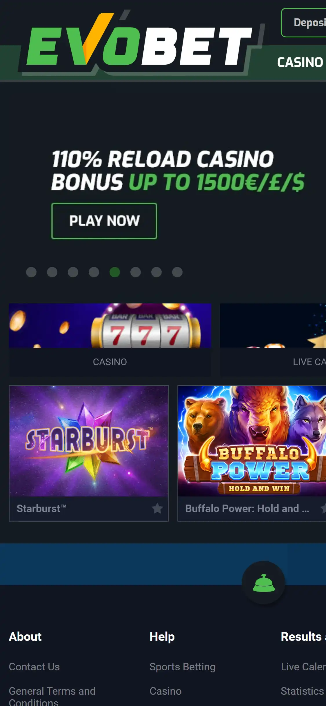 Evobet Casino Mobile Review