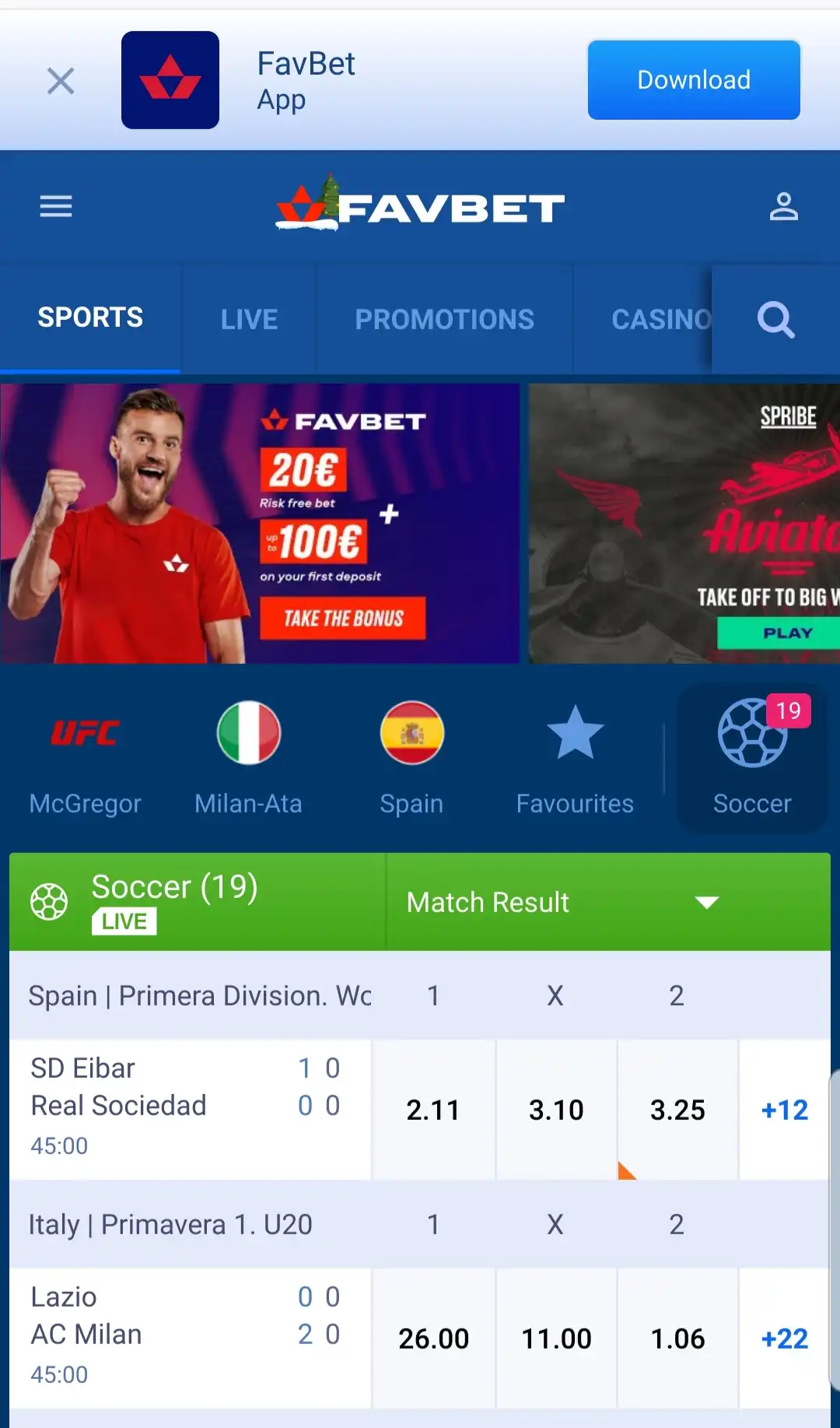 Favbet Casino Mobile App Review