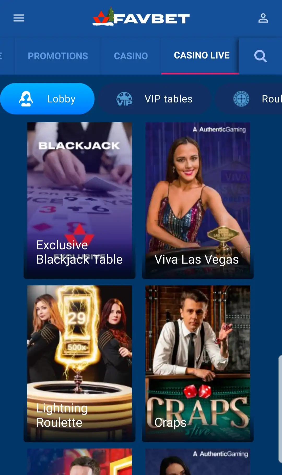 Favbet Casino Mobile Live Dealer Games Review