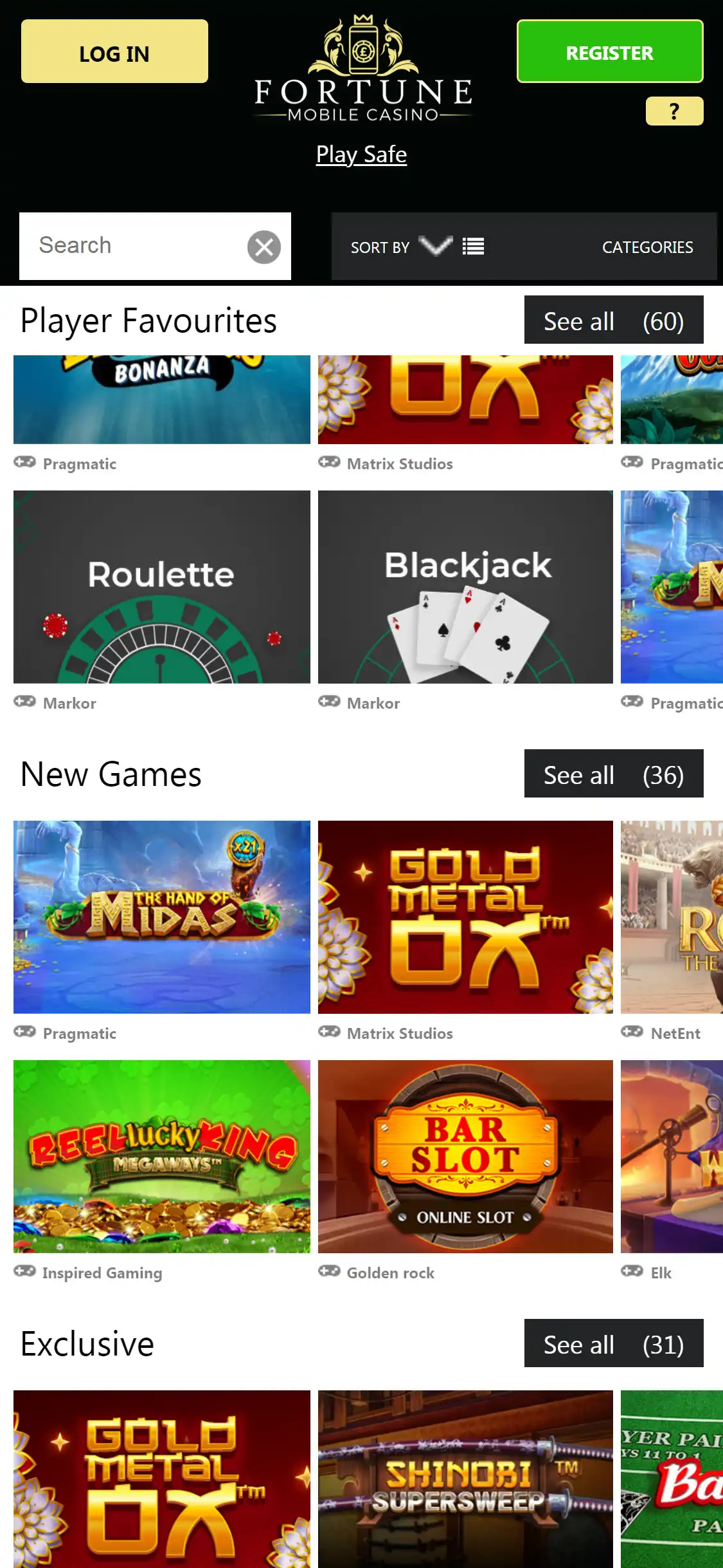 Fortune Mobile Casino Mobile Games Review