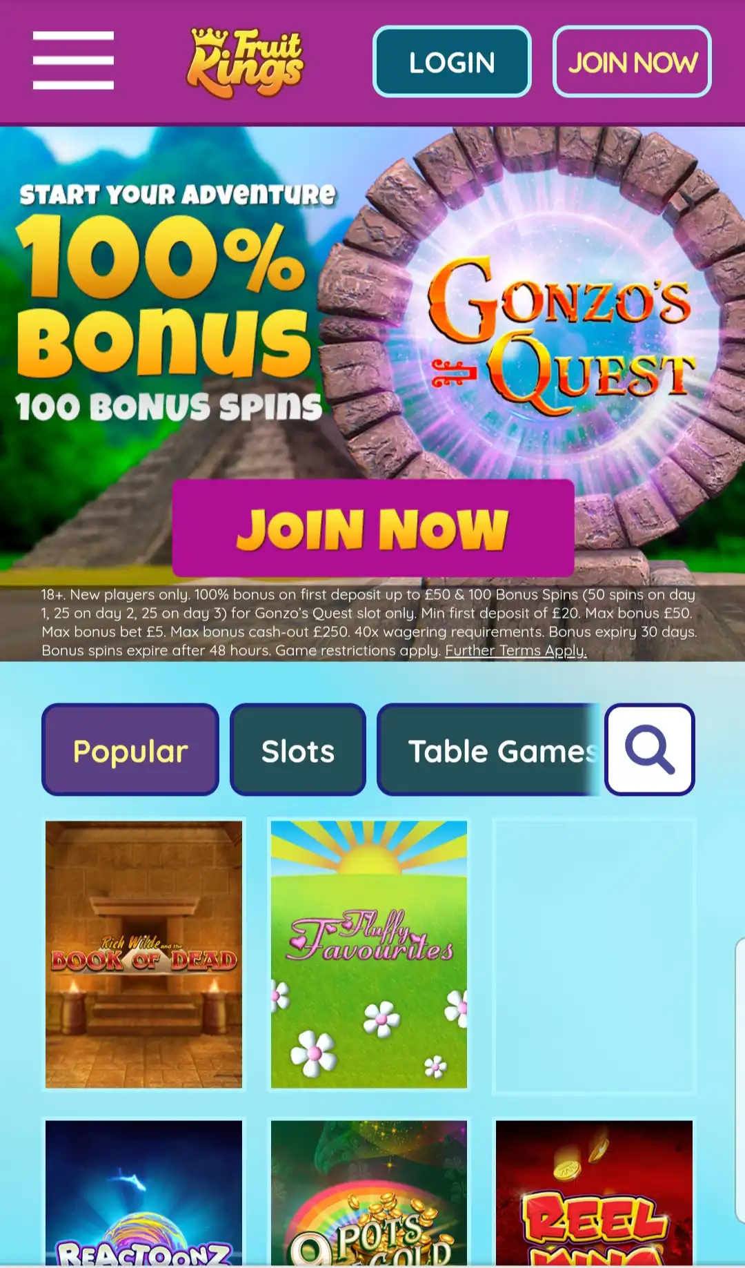 Fruit Kings Casino Mobile Review