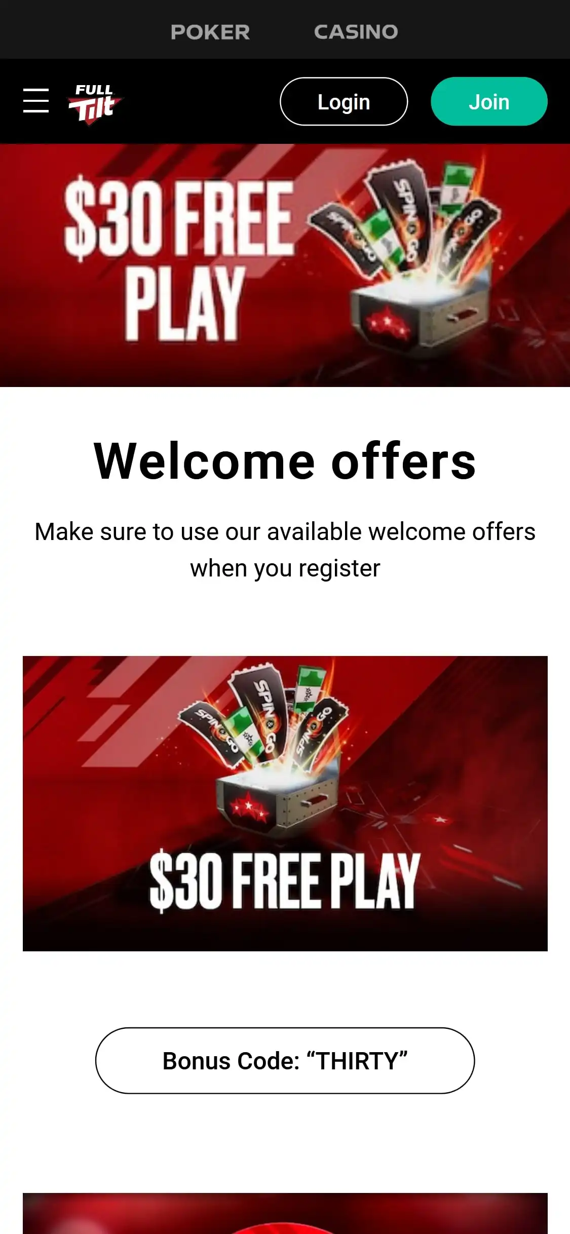 Full Tilt Casino Mobile Review
