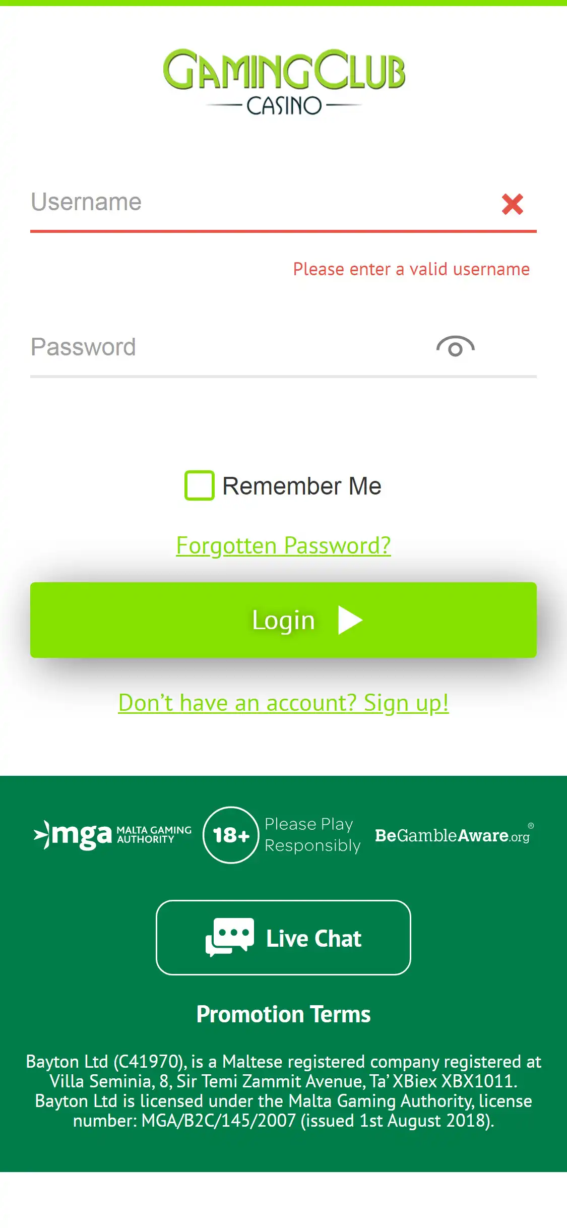 Gaming Club Casino Mobile Login Review