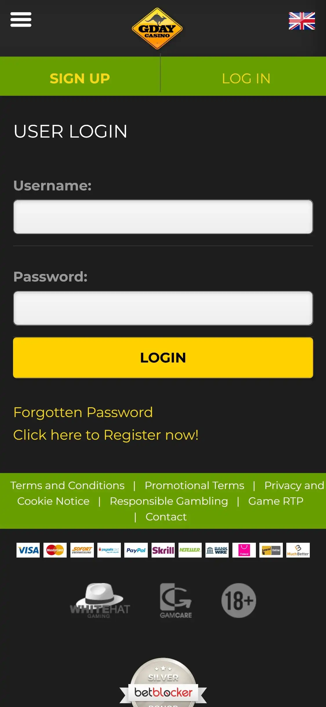 GDay Casino Mobile Login Review