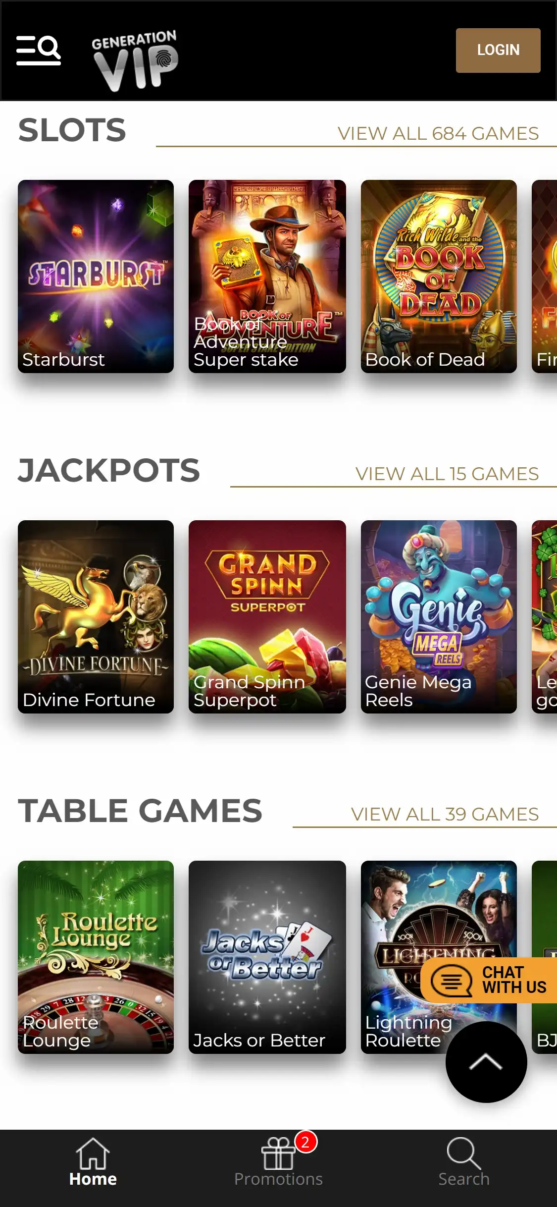 GenerationVIP Casino Mobile Games Review