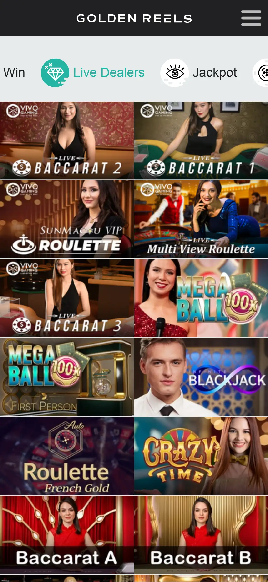 Golden Reels Mobile Live Dealer Games Review