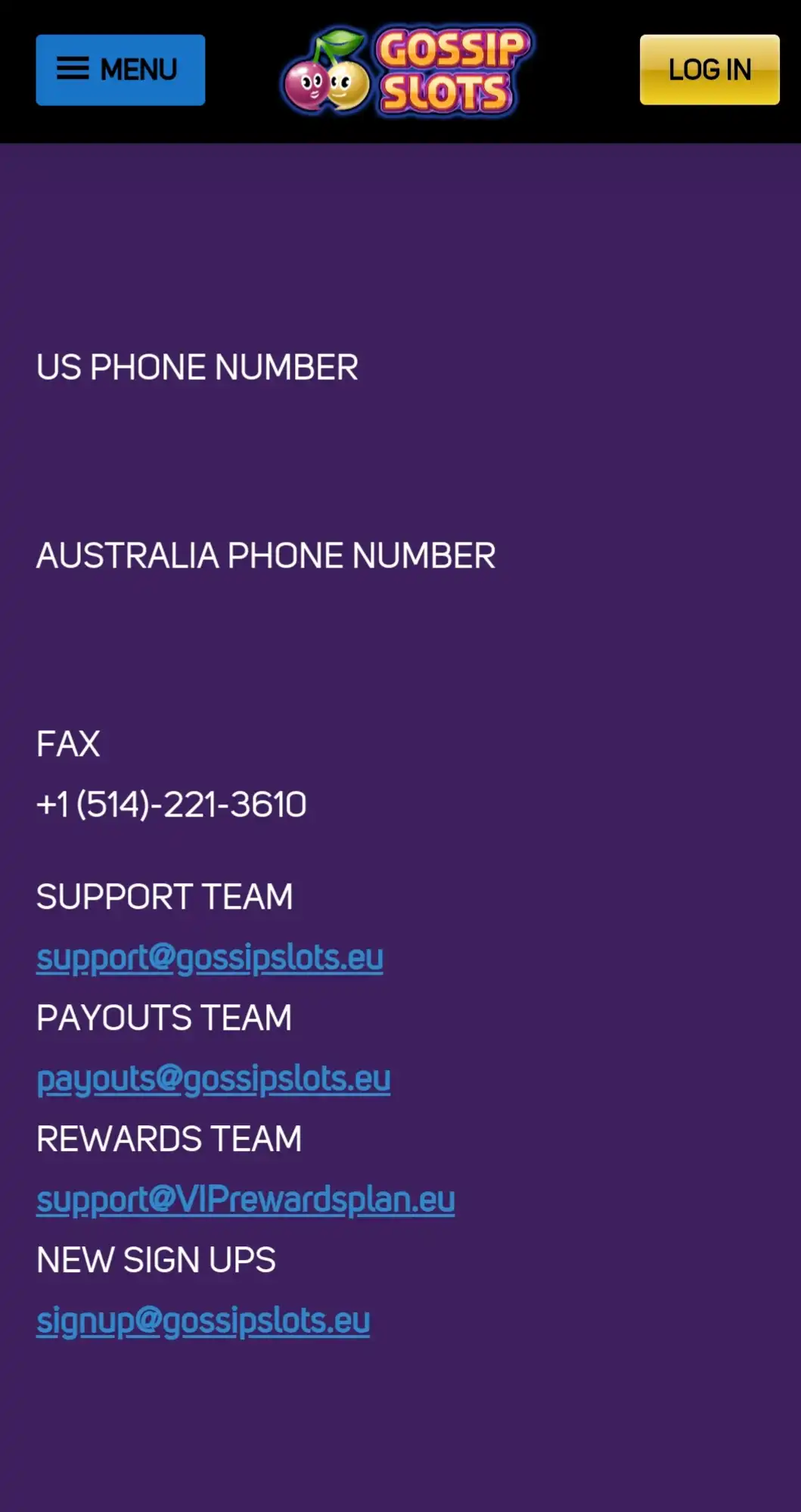 Gossip Slots Casino Mobile Support Review