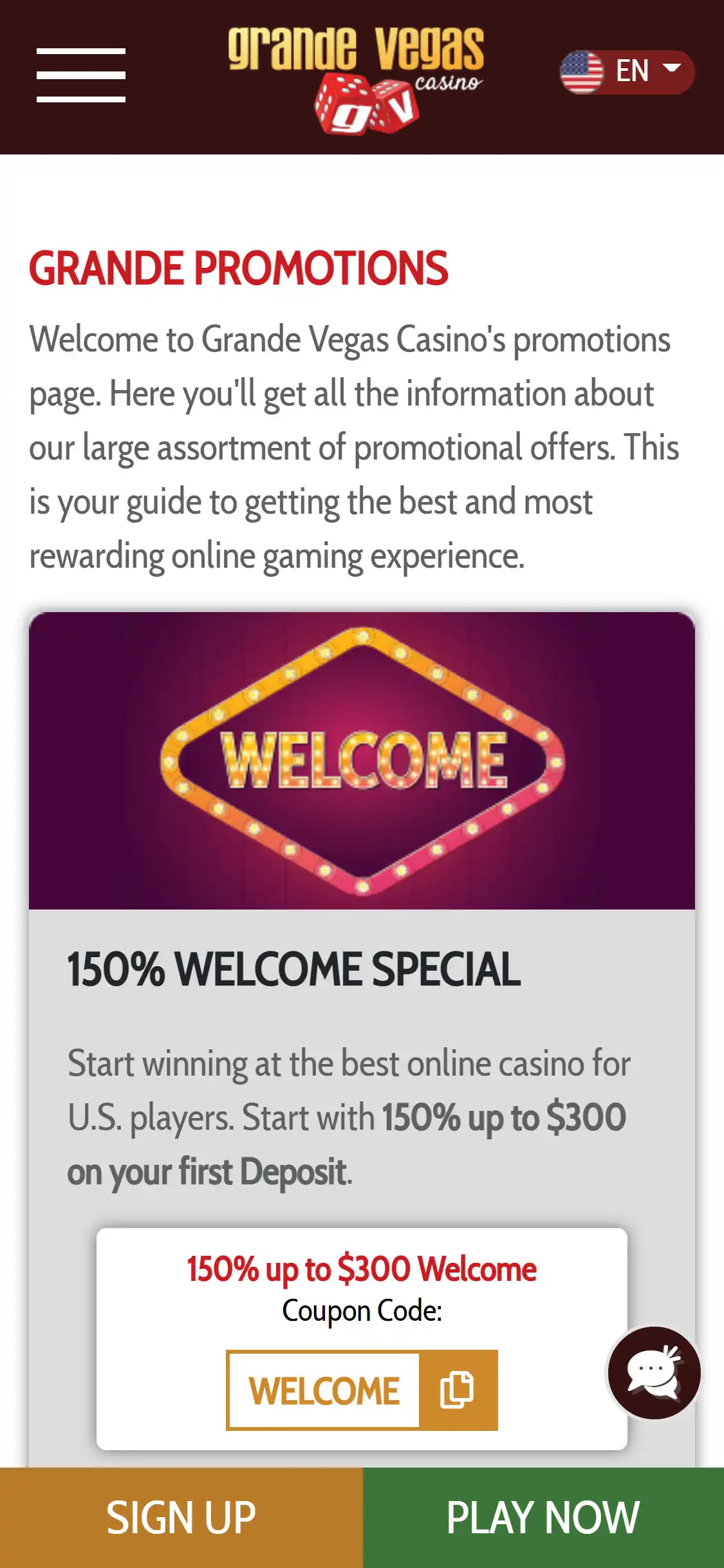Grande Vegas Casino Mobile No Deposit Bonus Review