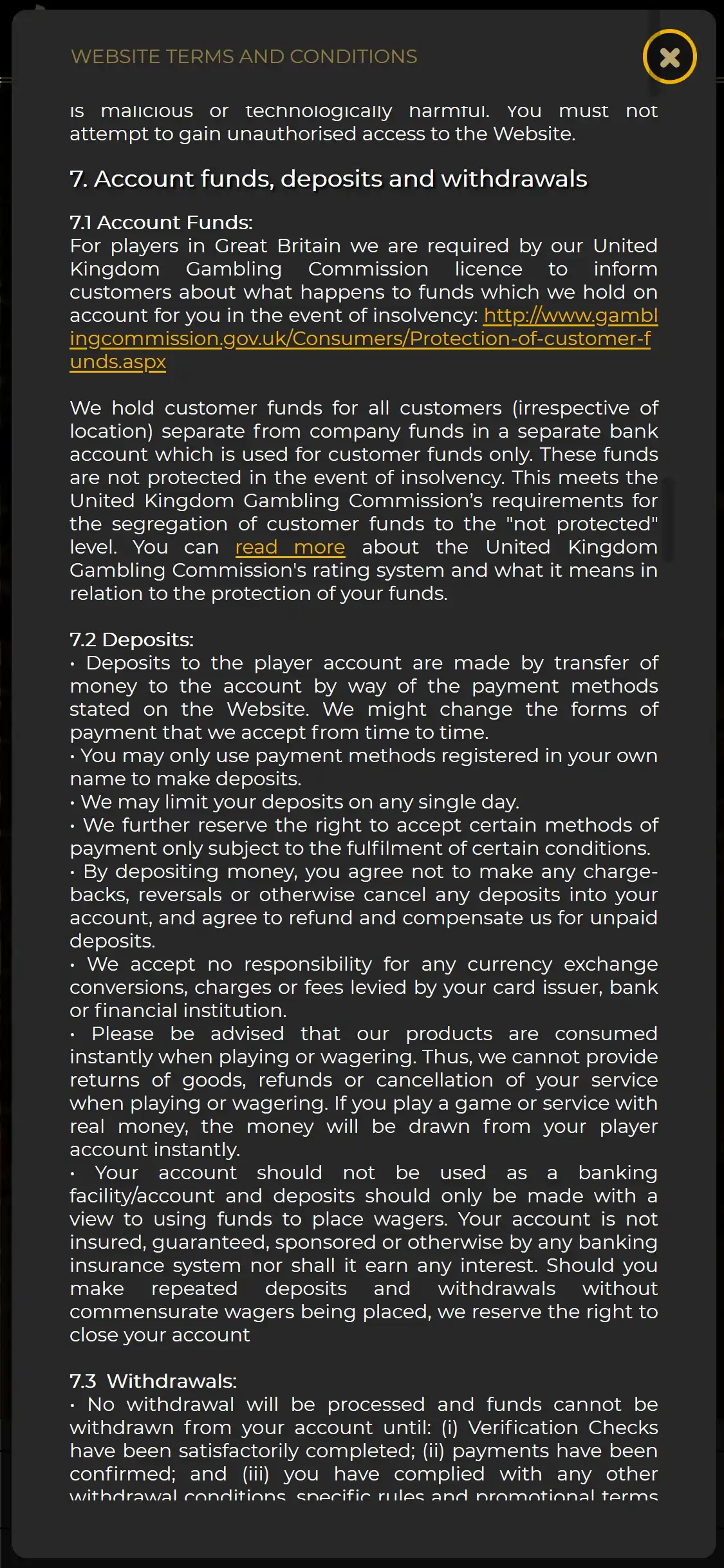 Grand Ivy Casino Mobile Payment Methods Review