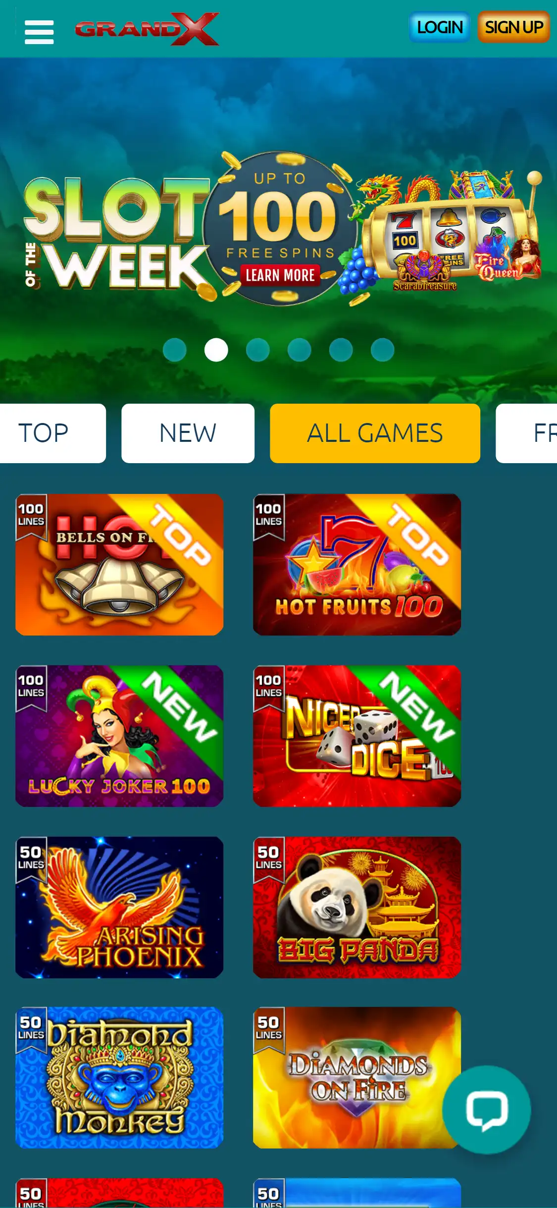 Grand X Casino Mobile Games Review