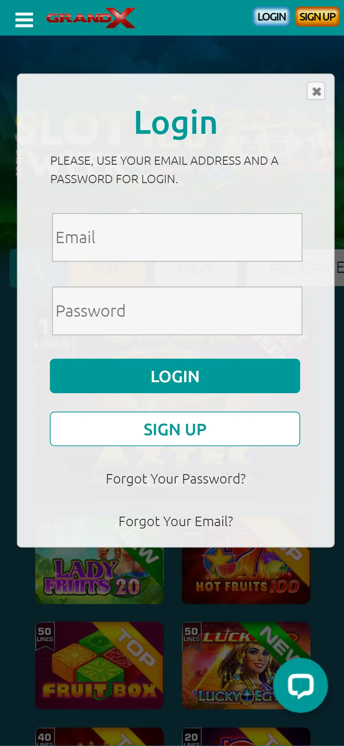 Grand X Casino Mobile Login Review