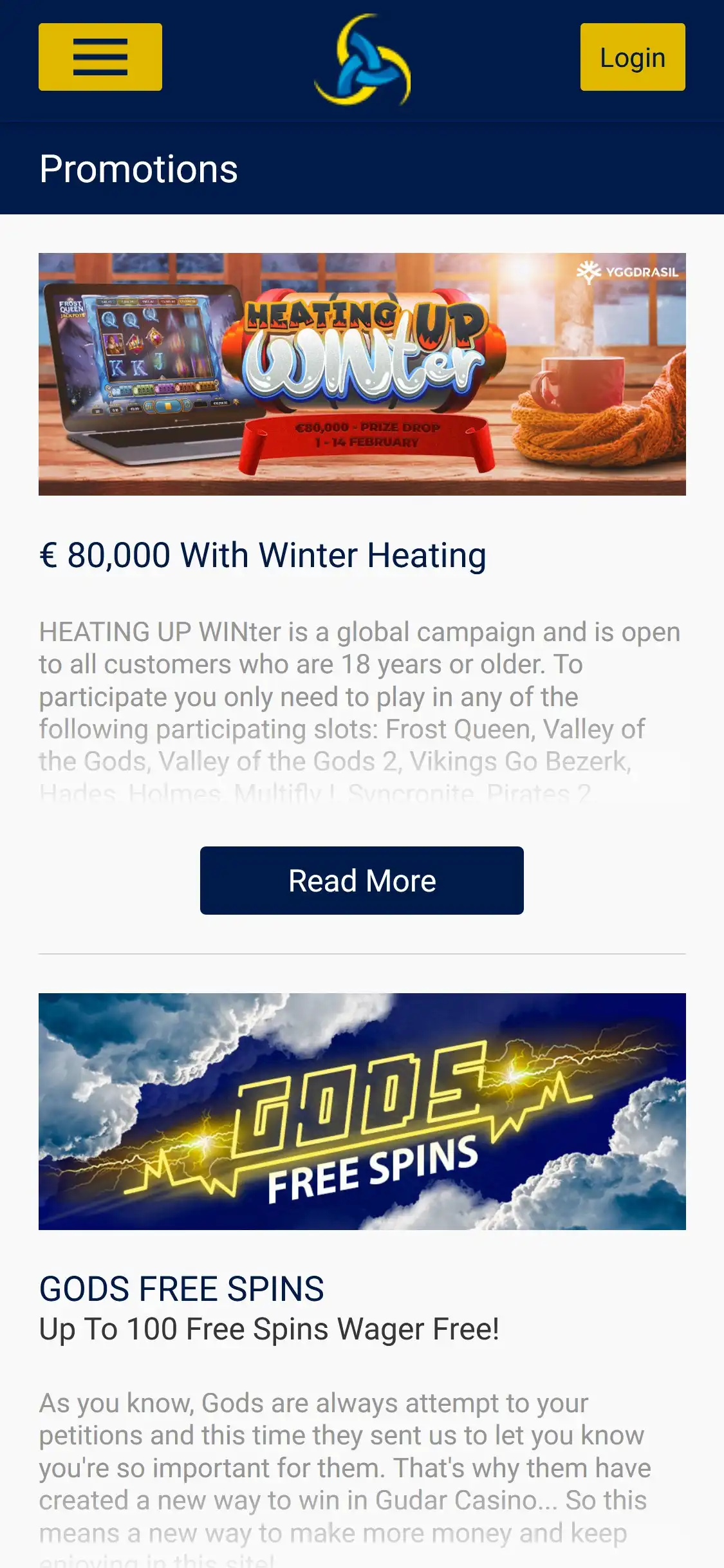 Gudar Casino Mobile No Deposit Bonus Review