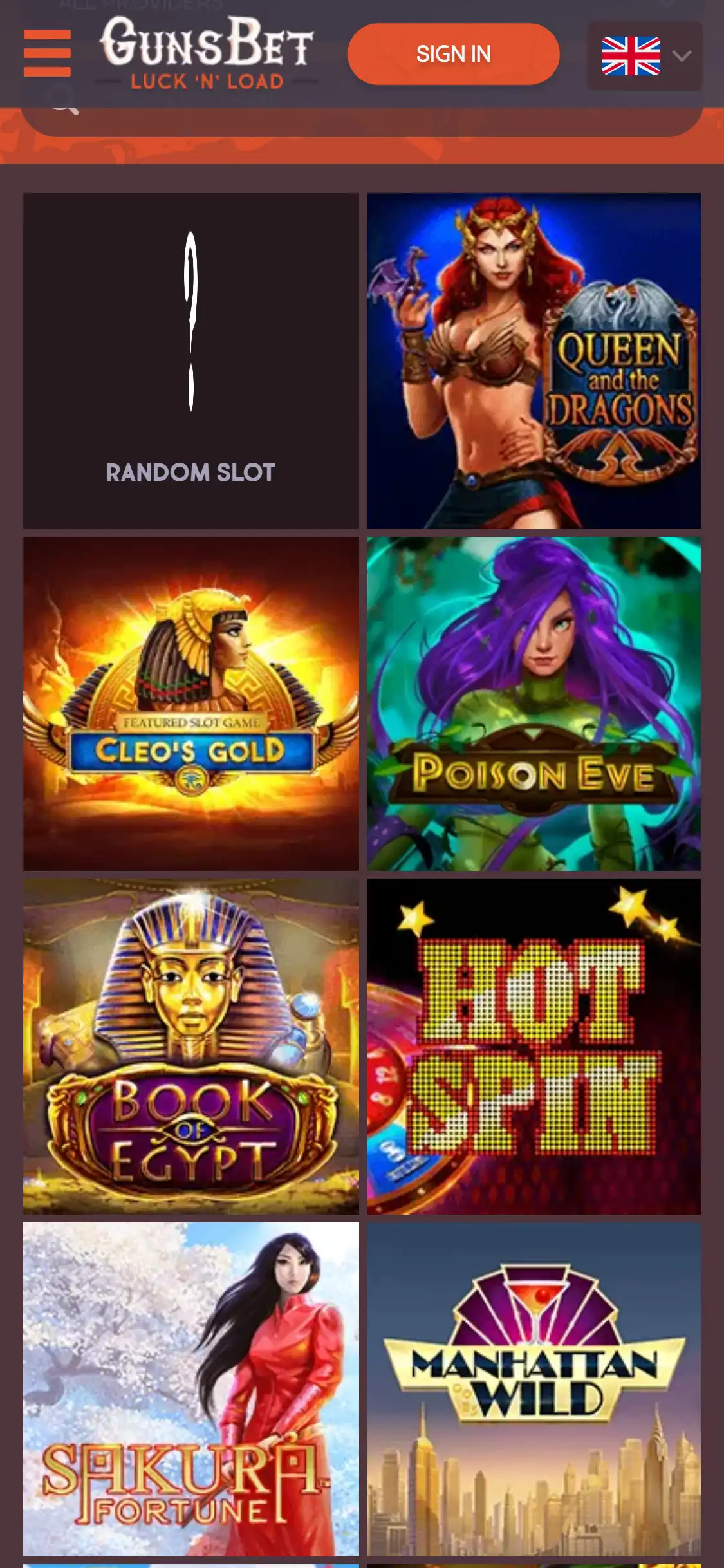 Guns Bet Casino Mobile Games Review